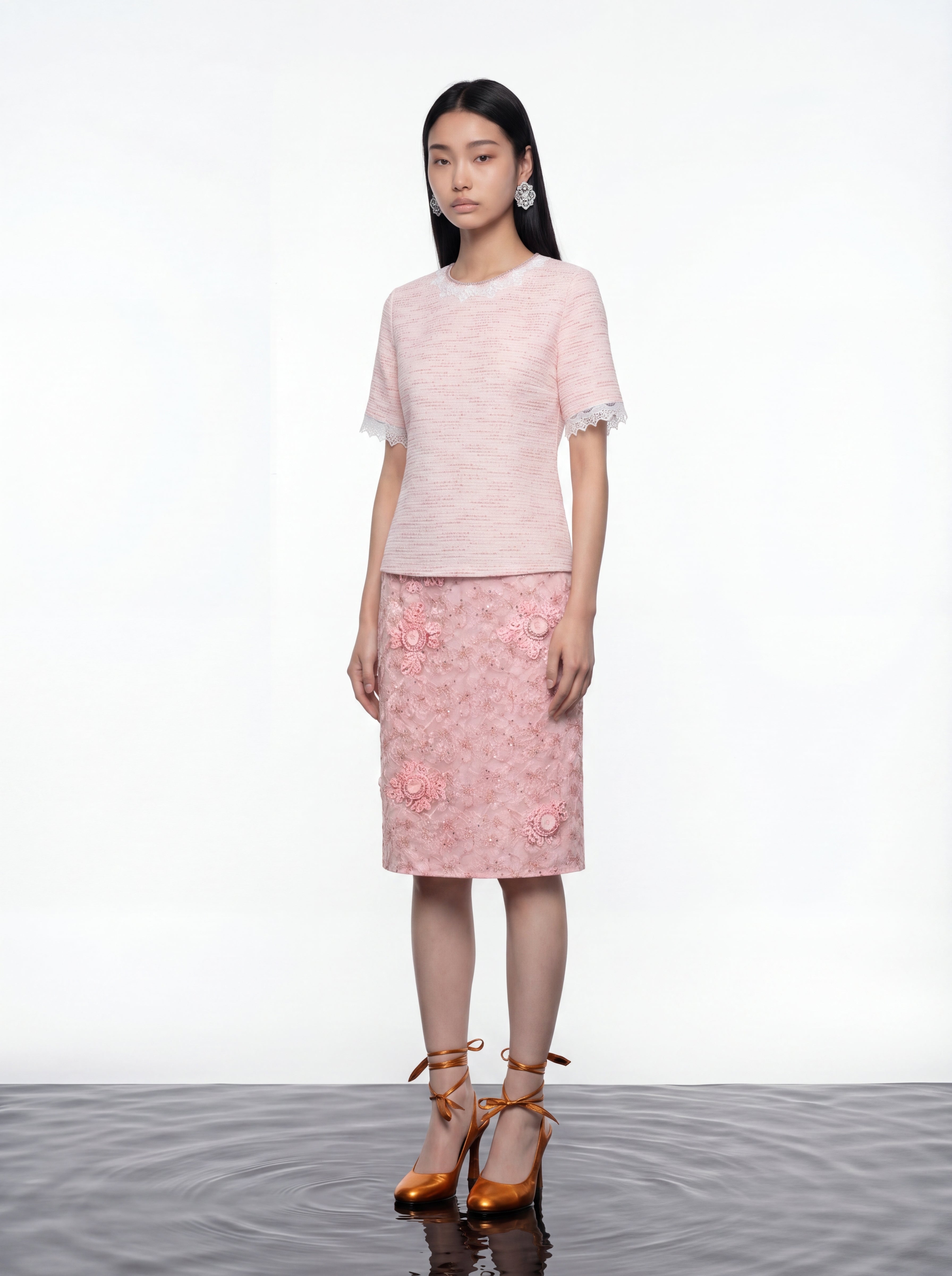 Knit Lace Trimmed Heritage Top