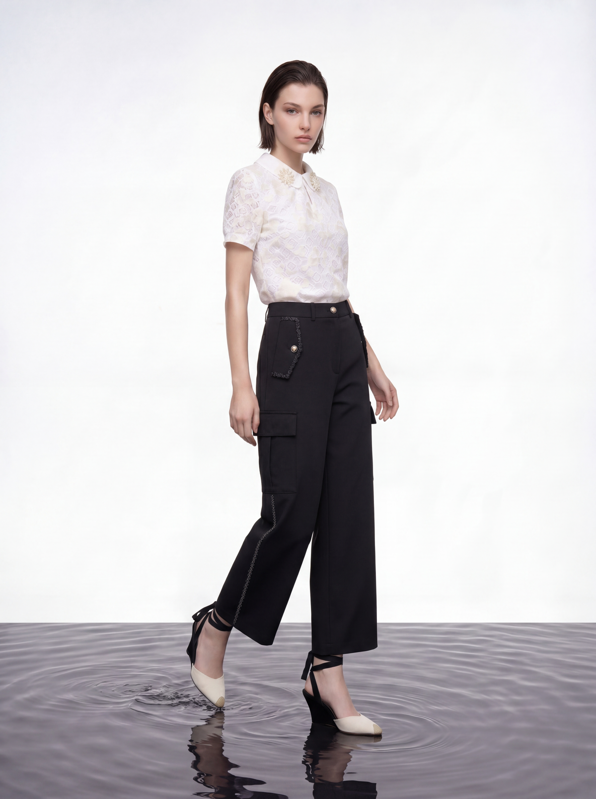 Ivory Bloom Embellished Blouse