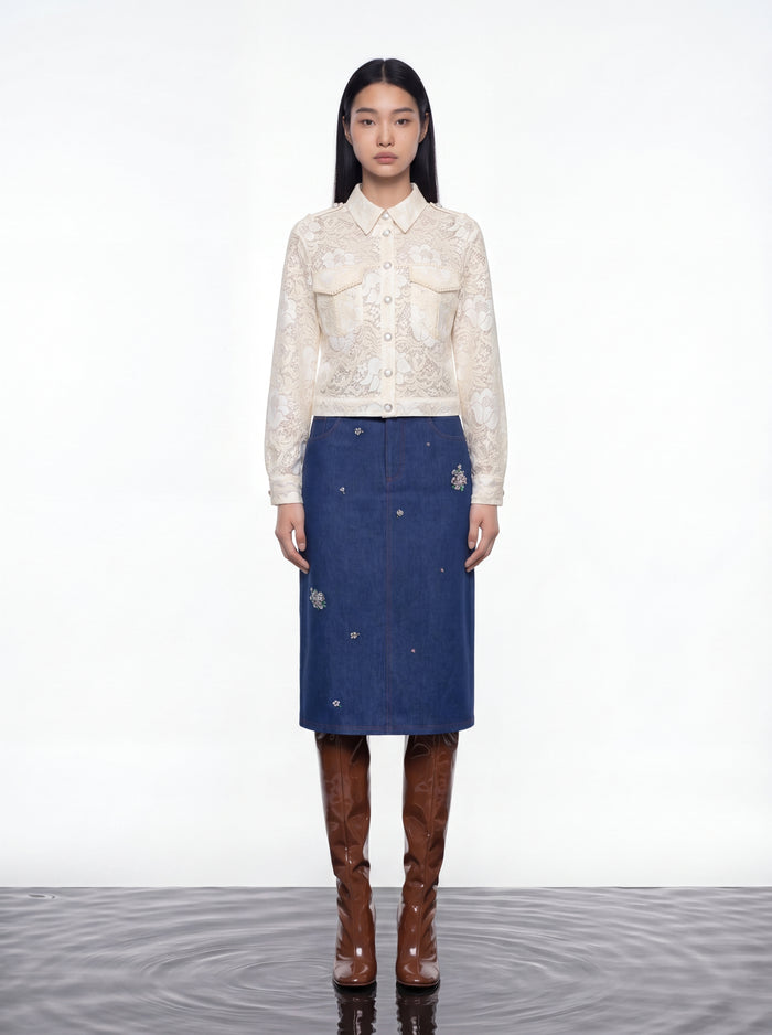Élégance Perla Lace Blouse