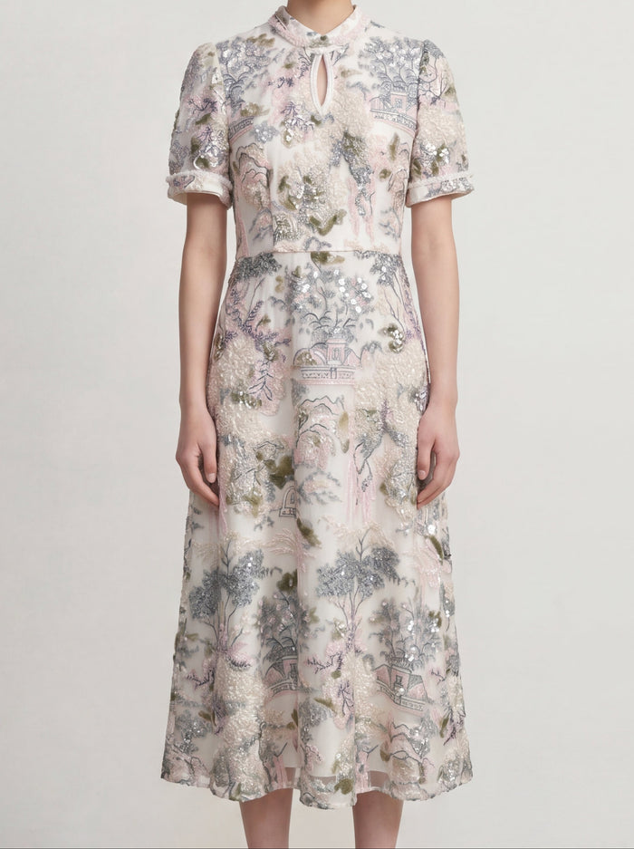 Jardin Scène Tapestry Dress