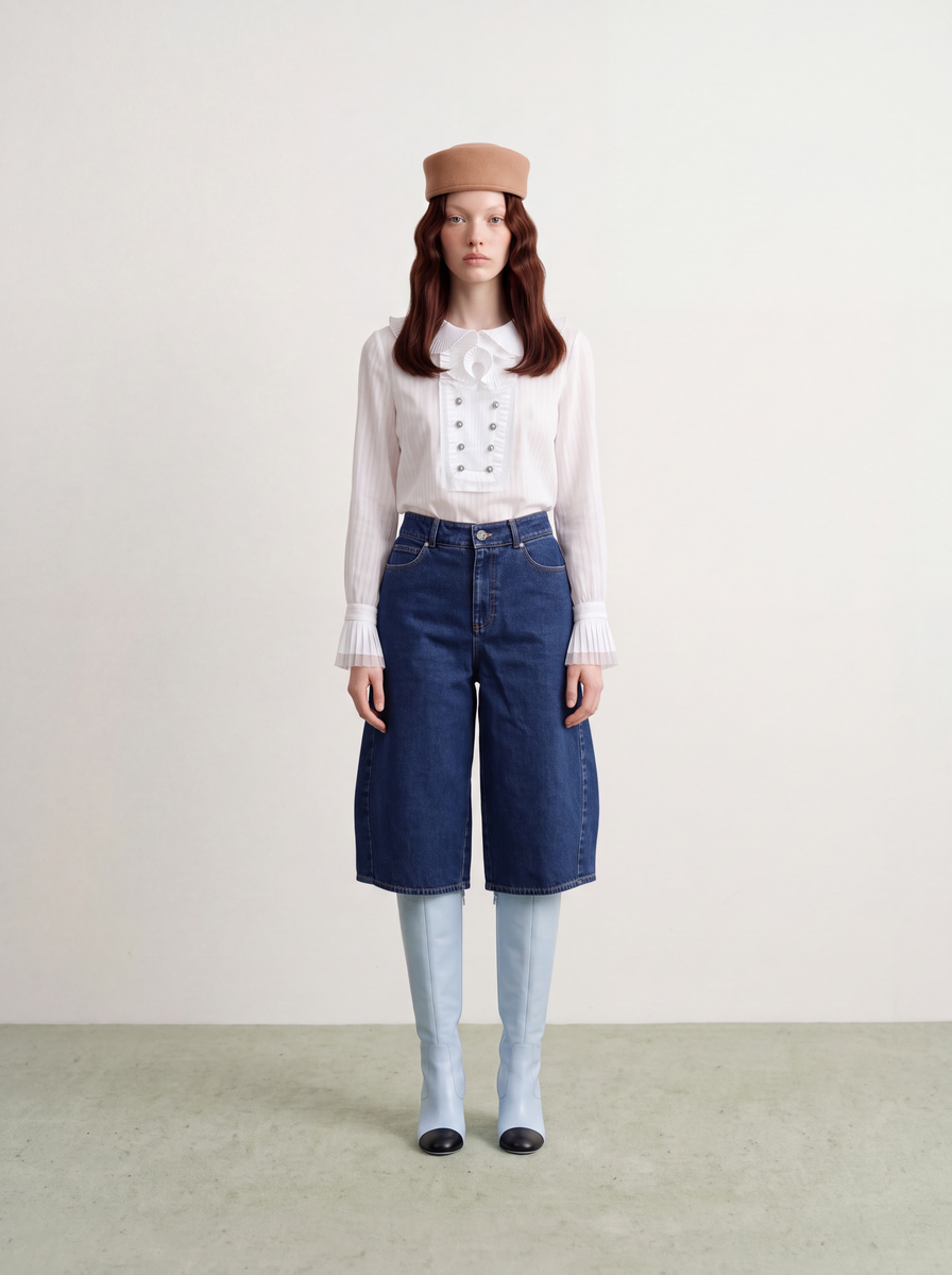 Bleu Denim Classique Shorts