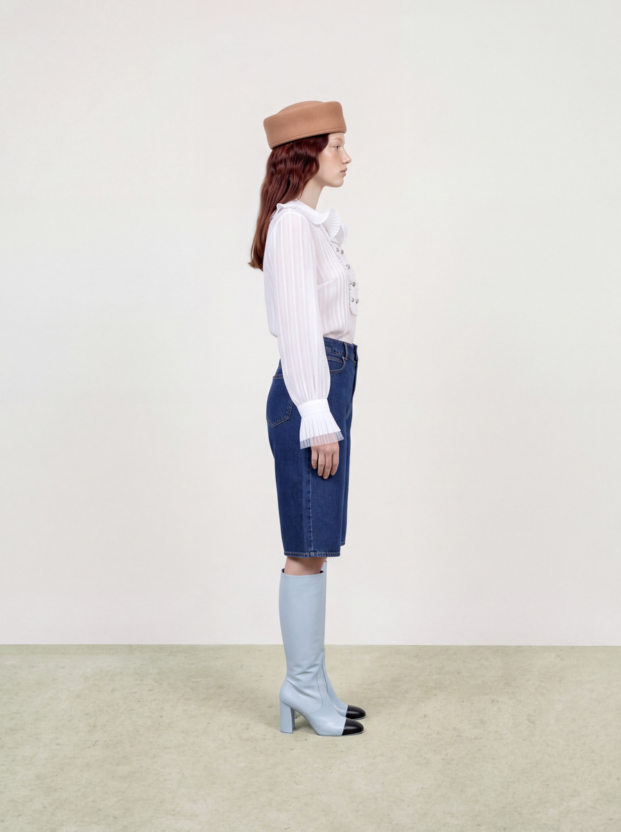 Bleu Denim Classique Shorts