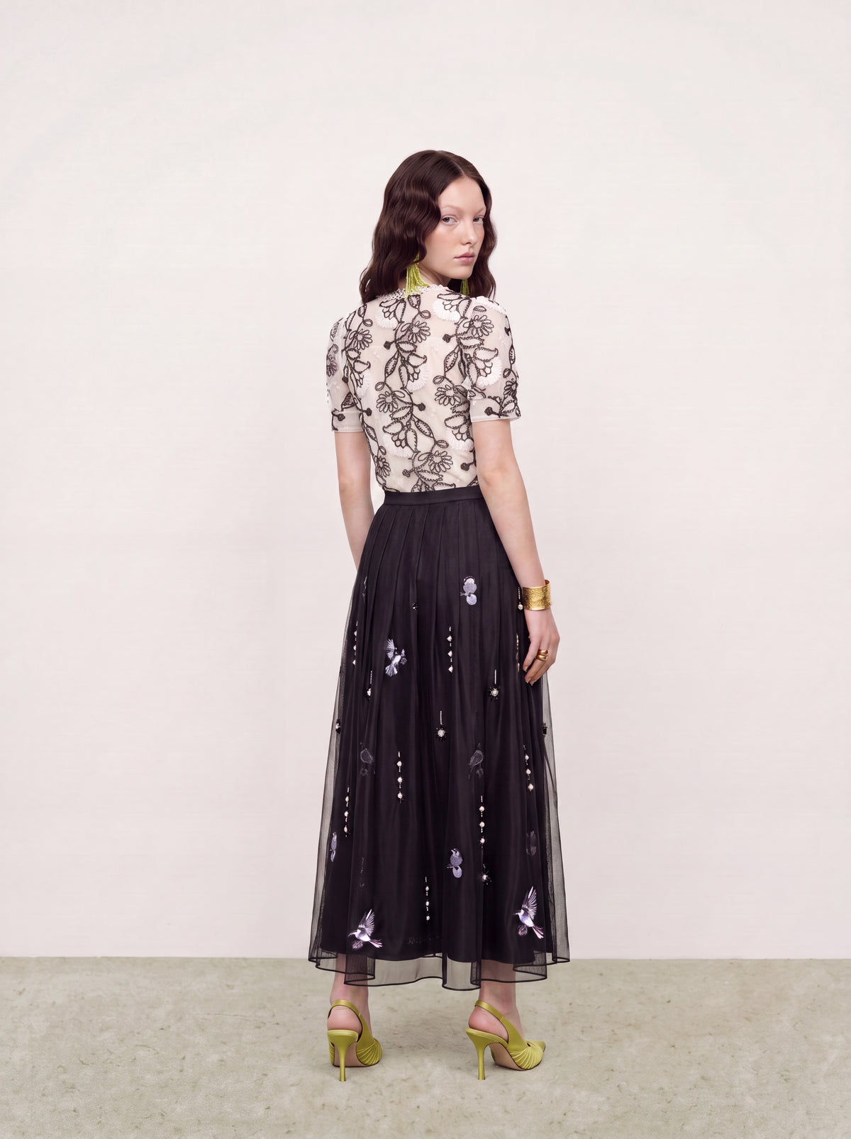 Noir Bluejay Élégance Skirt