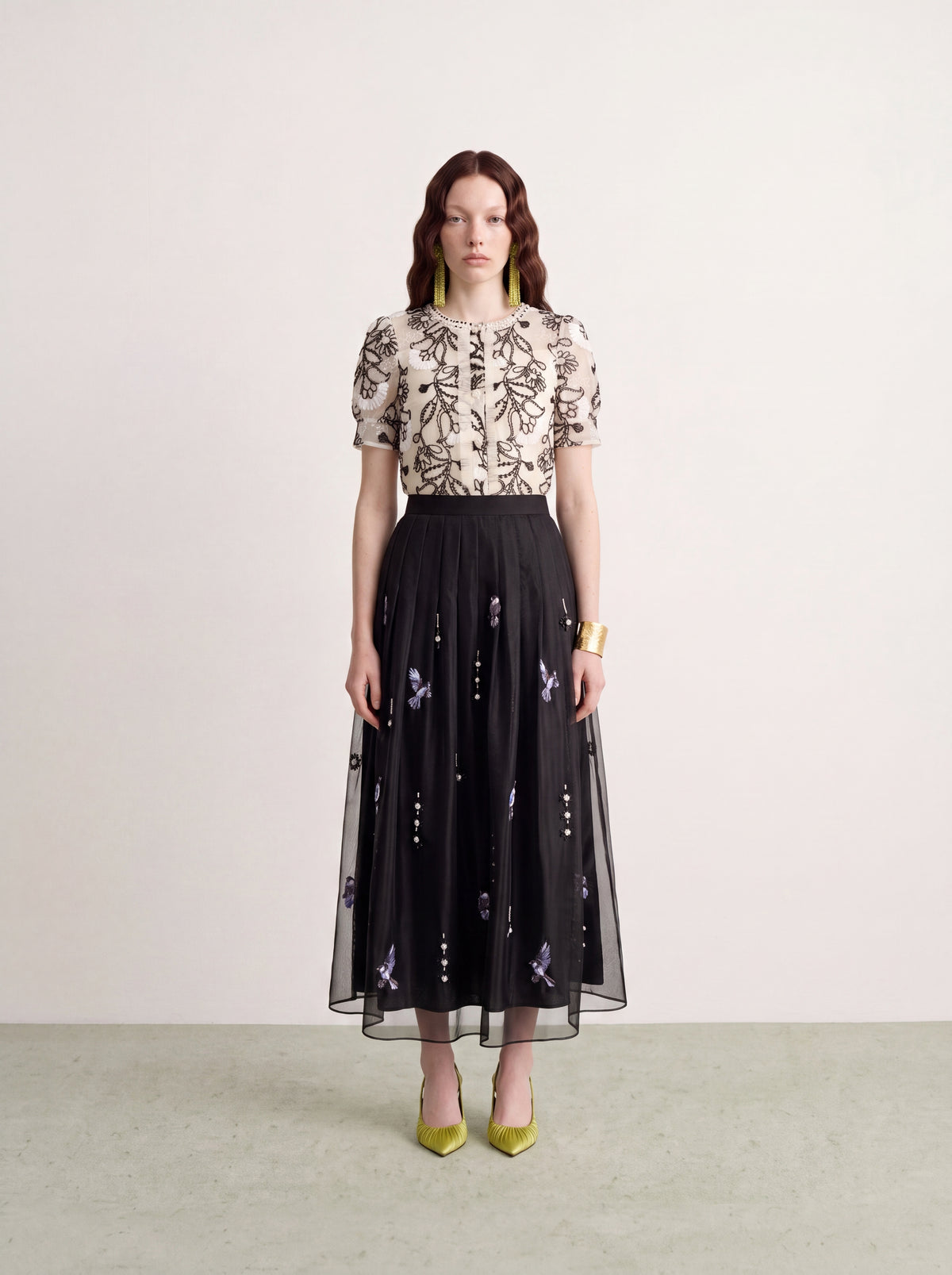 Noir Bluejay Élégance Skirt
