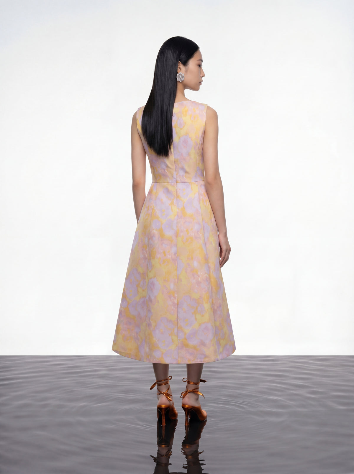 Watercolor Bloom Symphony Dress
