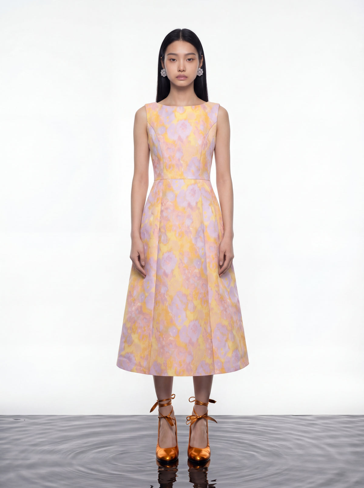 Watercolor Bloom Symphony Dress