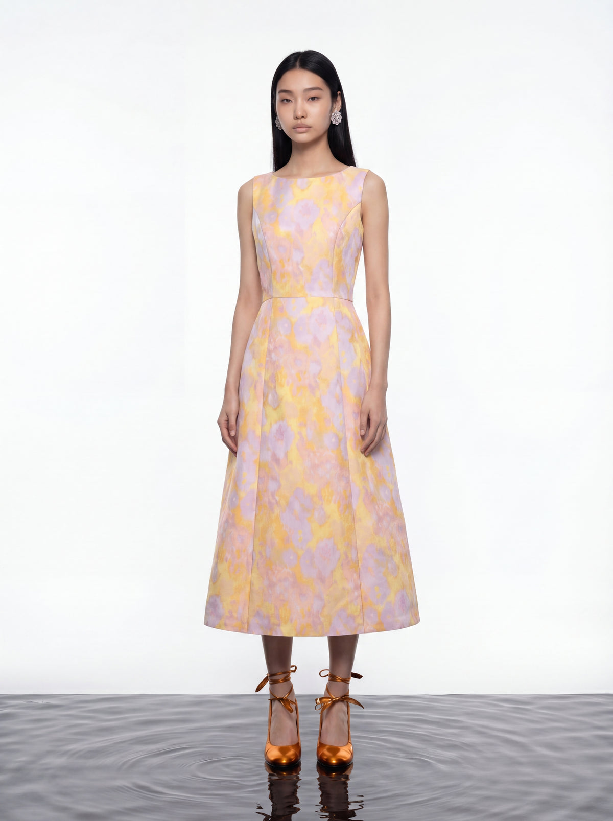 Watercolor Bloom Symphony Dress