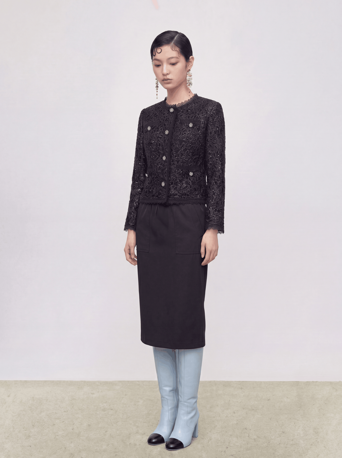 Noir Dentelle Jardin Jacket