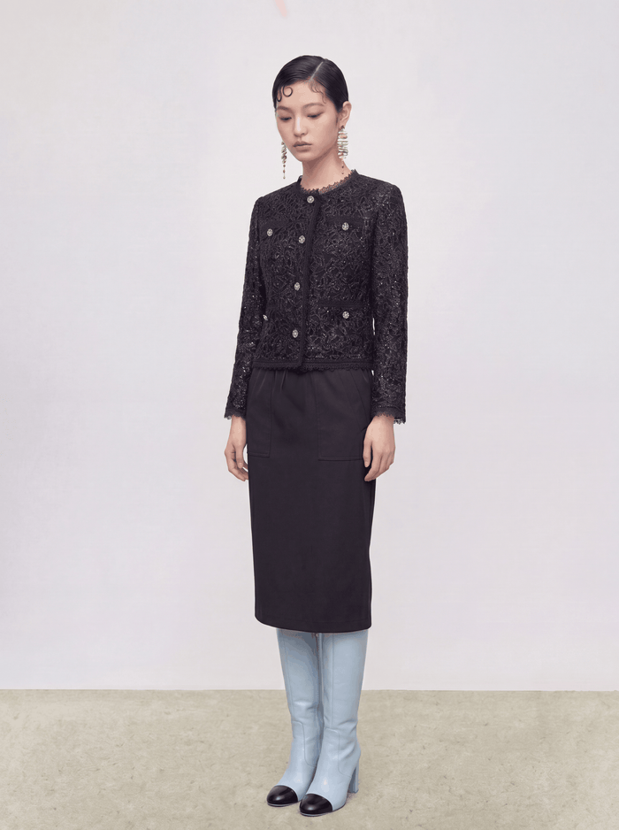 Noir Dentelle Jardin Jacket
