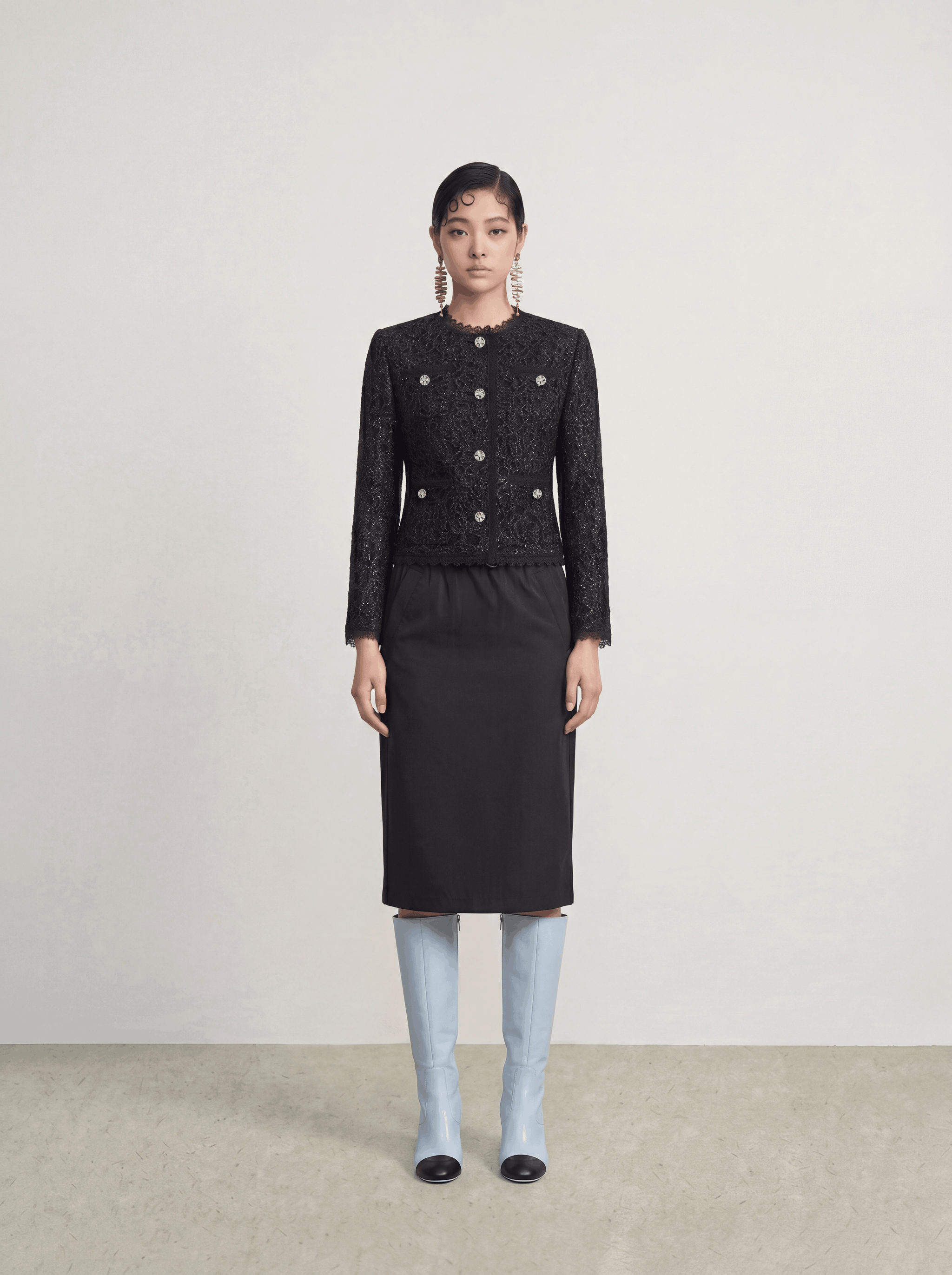 Noir Dentelle Jardin Jacket