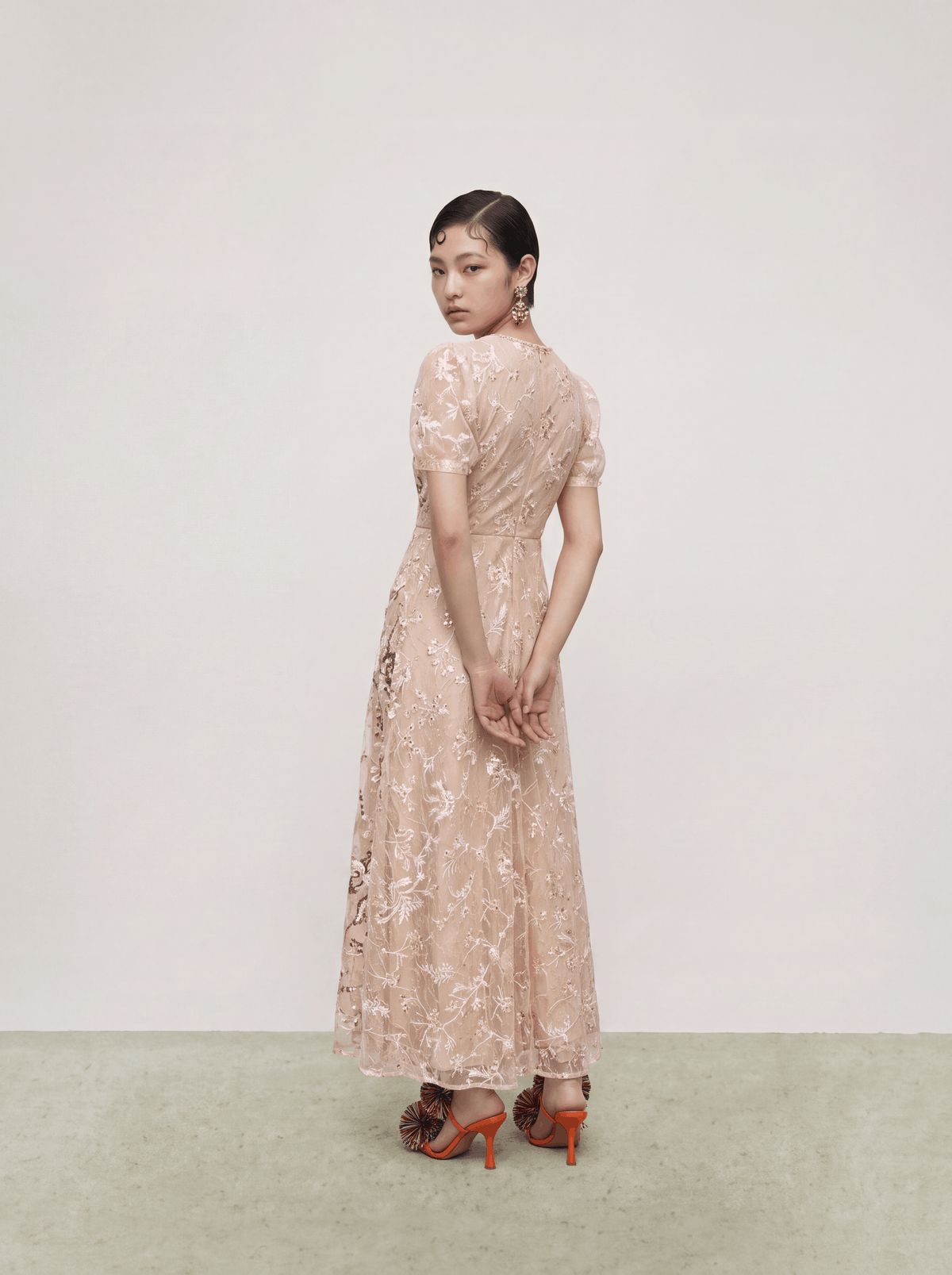 Champagne Jardin Étoilé Dress