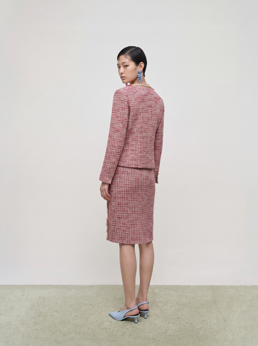 Rose Tweed Fleur Bijou Jacket