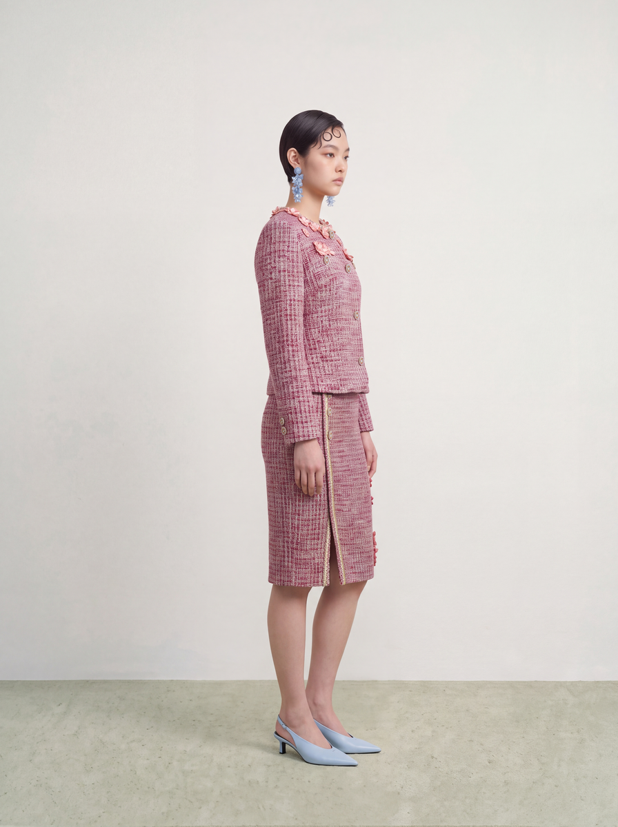 Rose Tweed Fleur Bijou Jacket