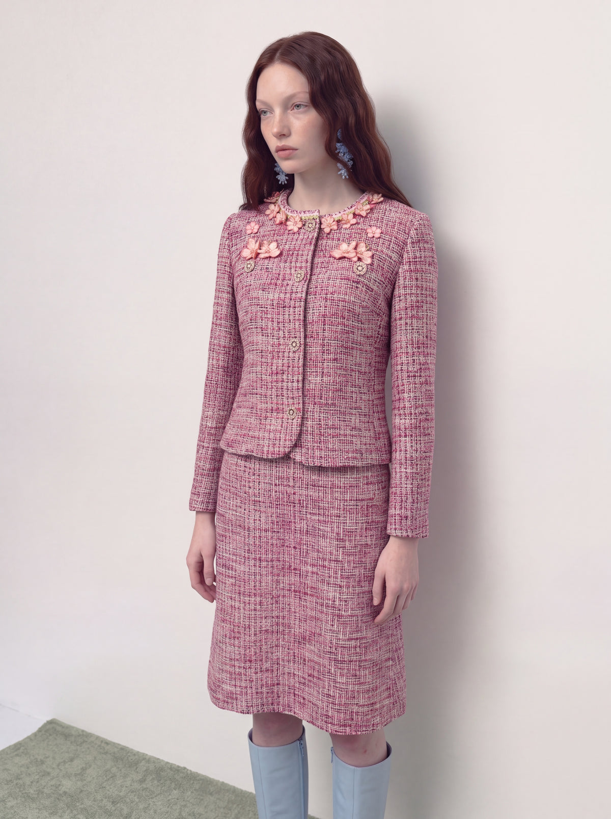 Rose Tweed Fleur Bijou Jacket