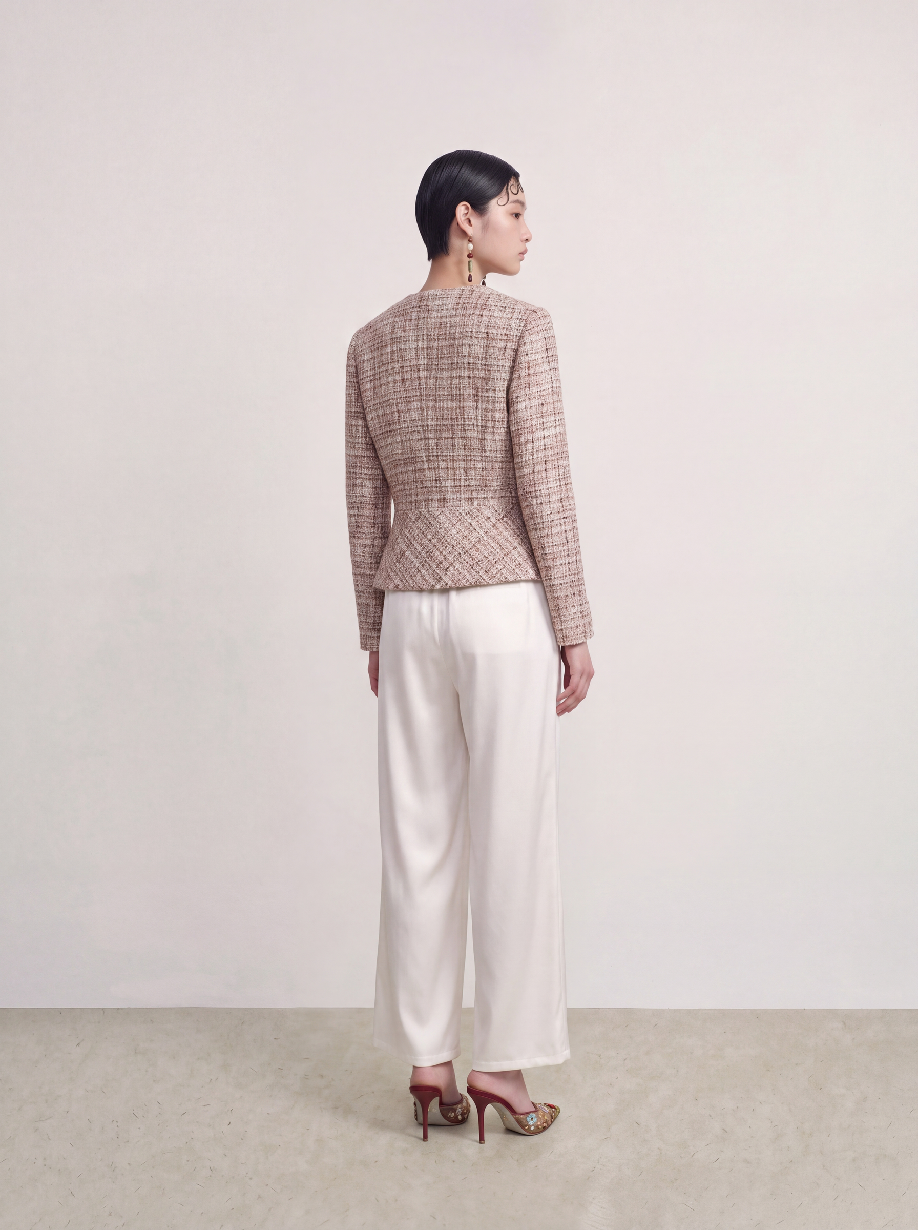 Beige Tweed Doré Jacket