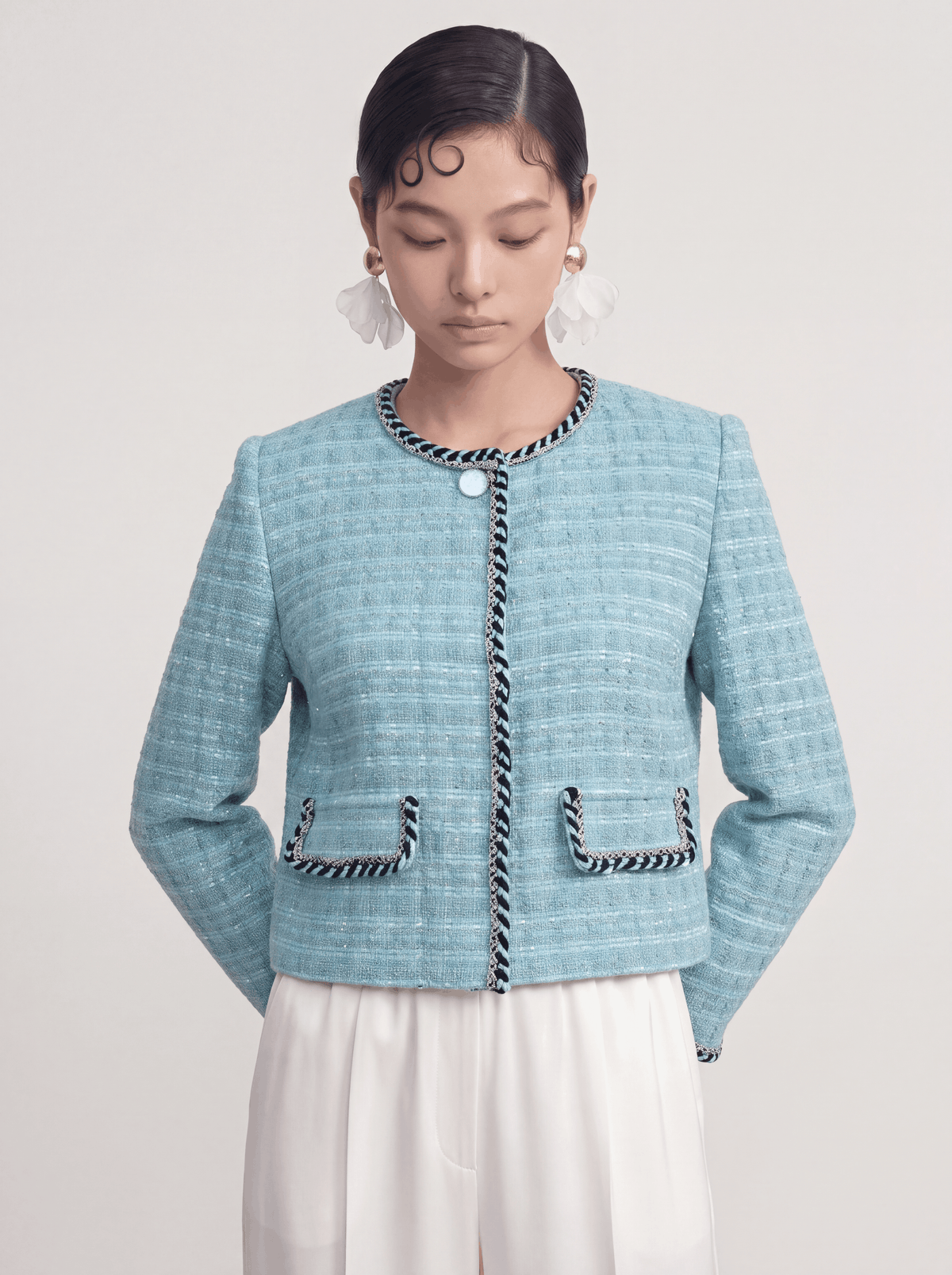 Turquoise Tweed Tresse Jacket