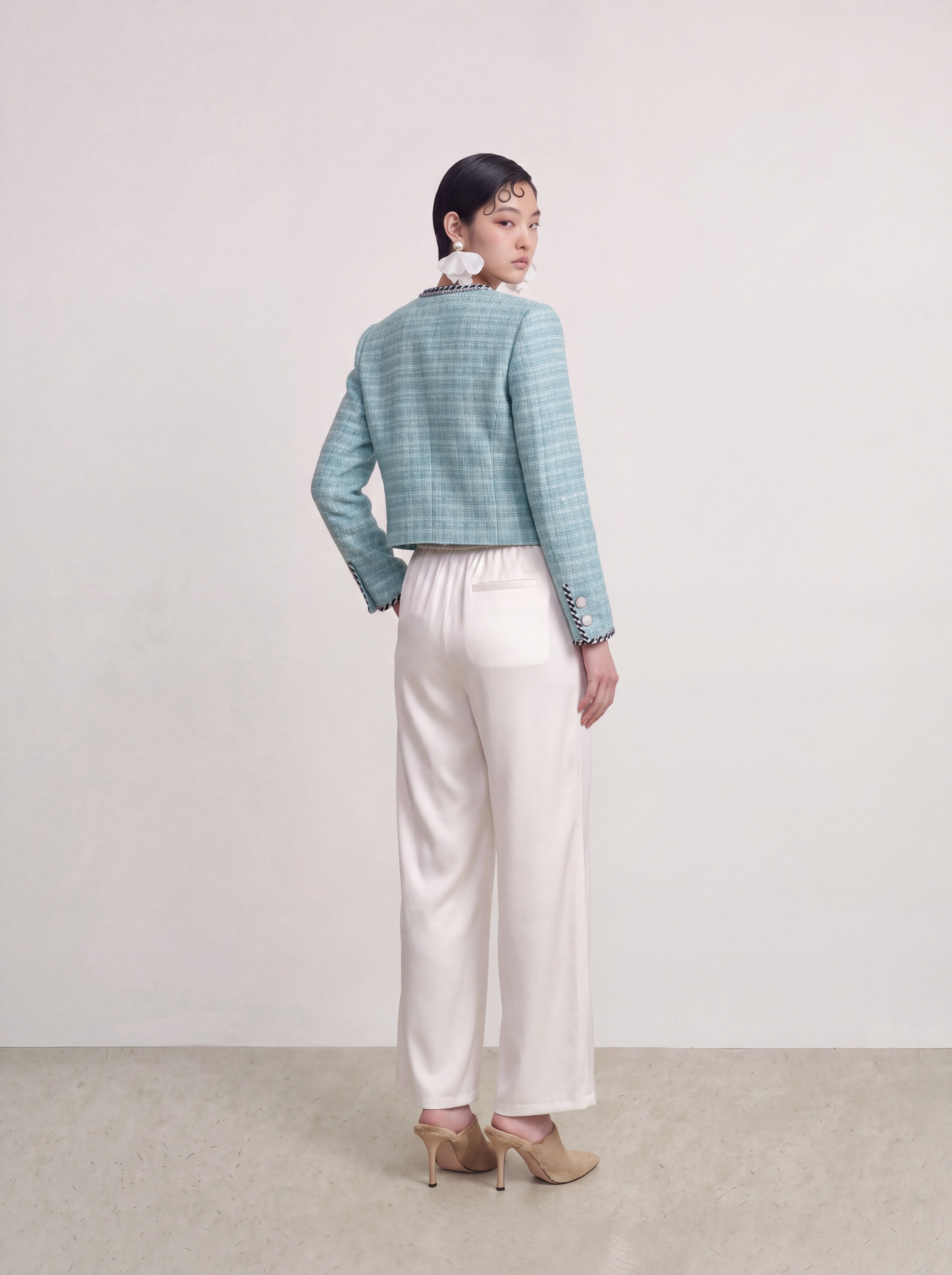 Turquoise Tweed Tresse Jacket