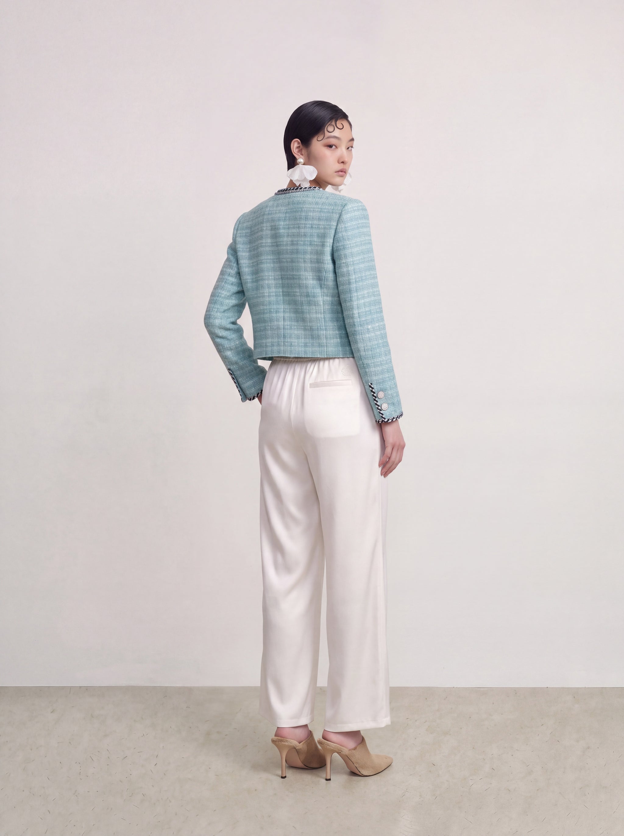 Turquoise Tweed Tresse Jacket