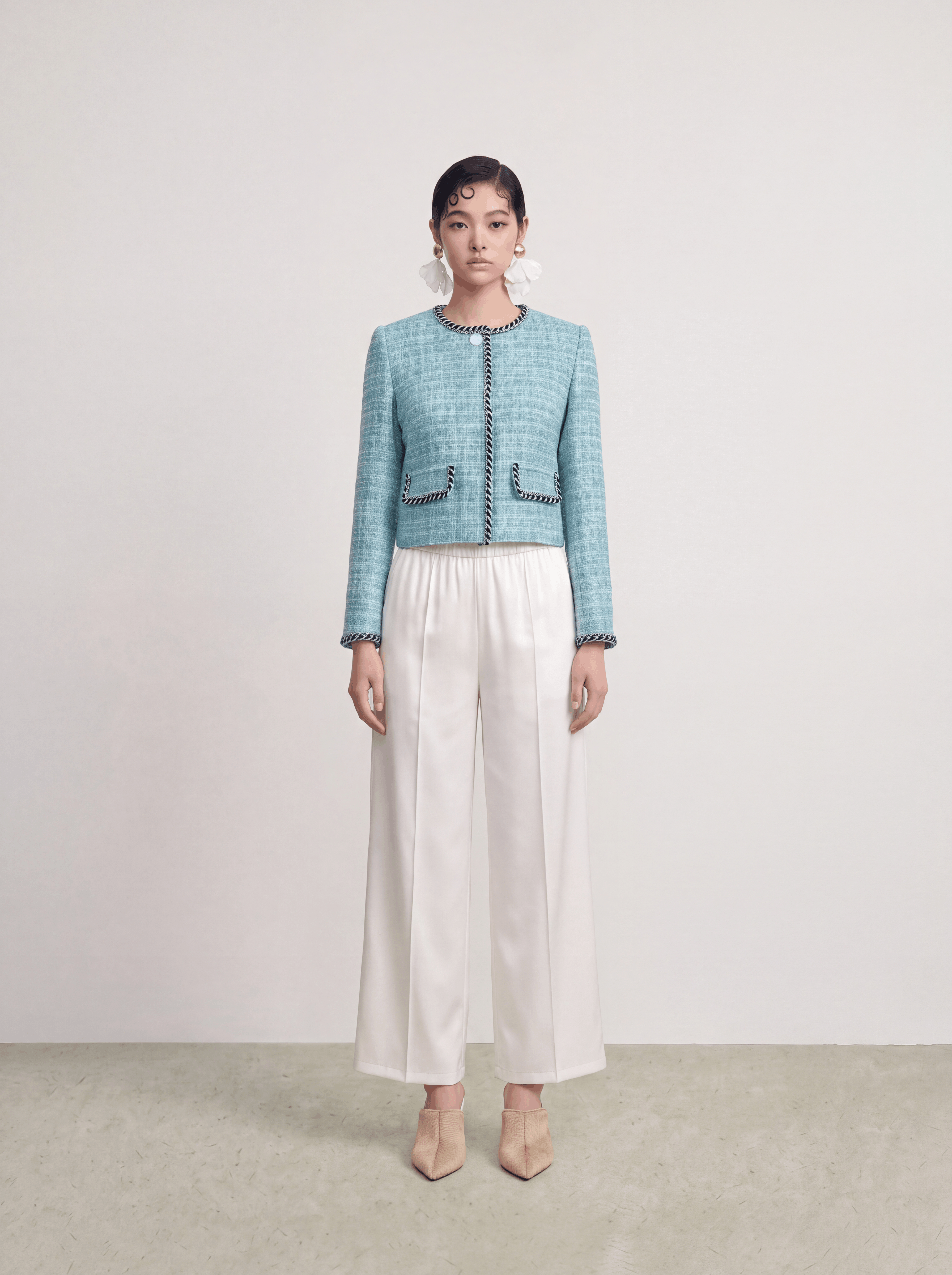 Turquoise Tweed Tresse Jacket