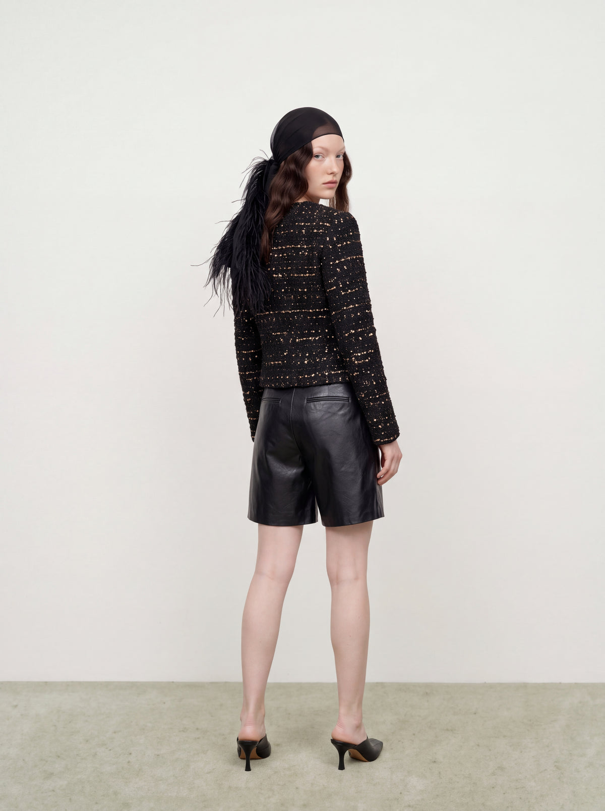 Noir Tweed Métal Doré Jacket