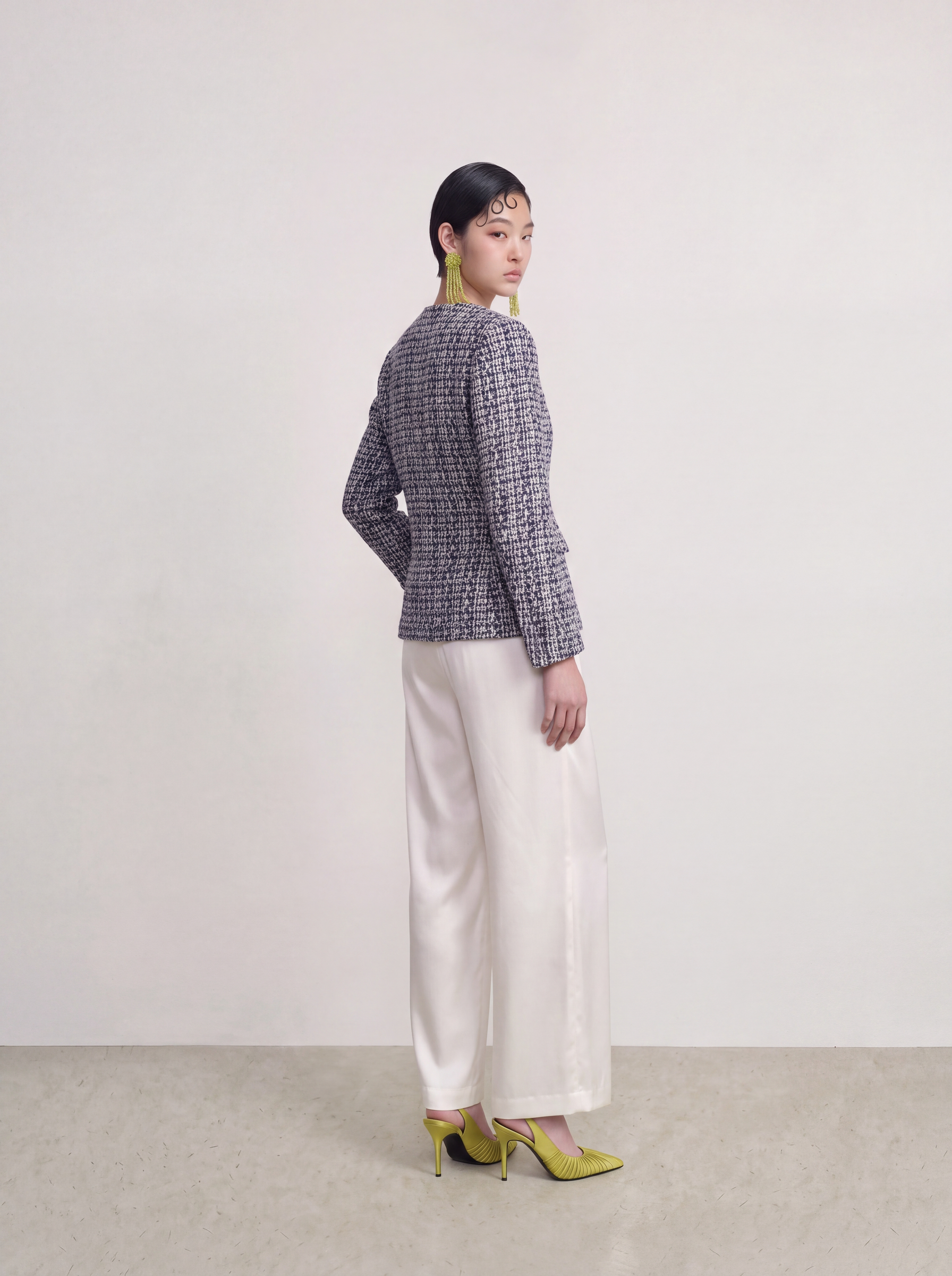 Bleu Rosé Tweed Élégance Jacket