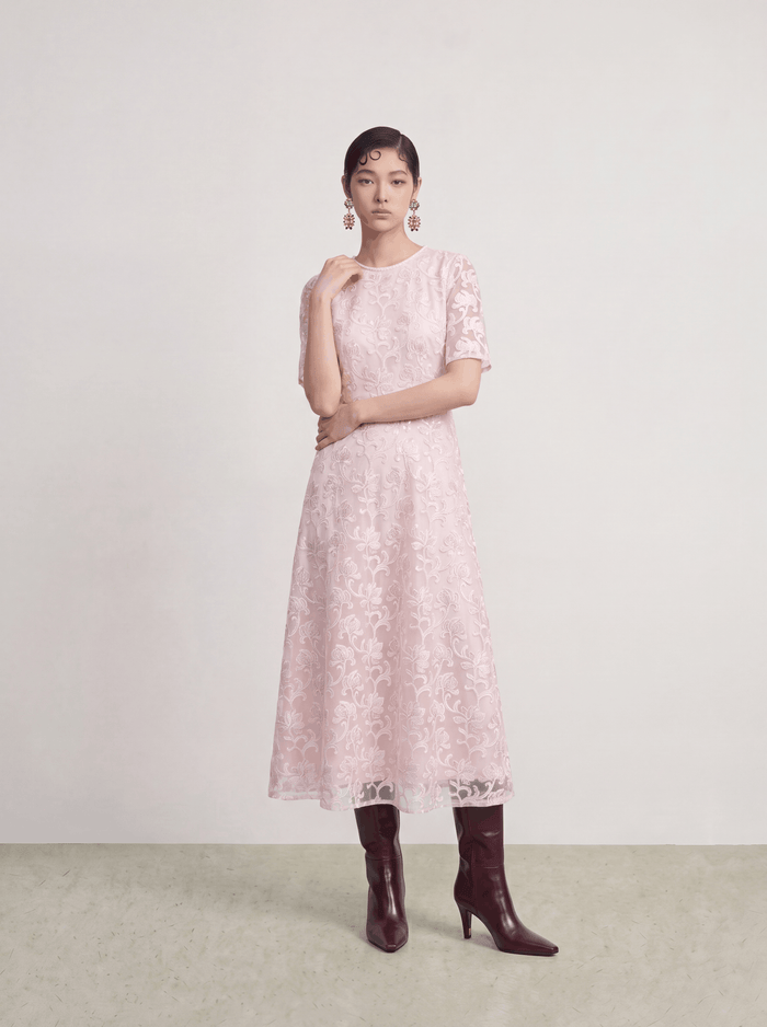 Rosé Dentelle Étoilé Dress