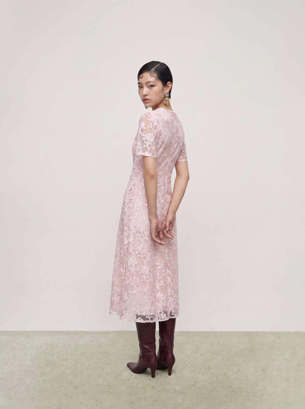 Rosé Dentelle Étoilé Dress