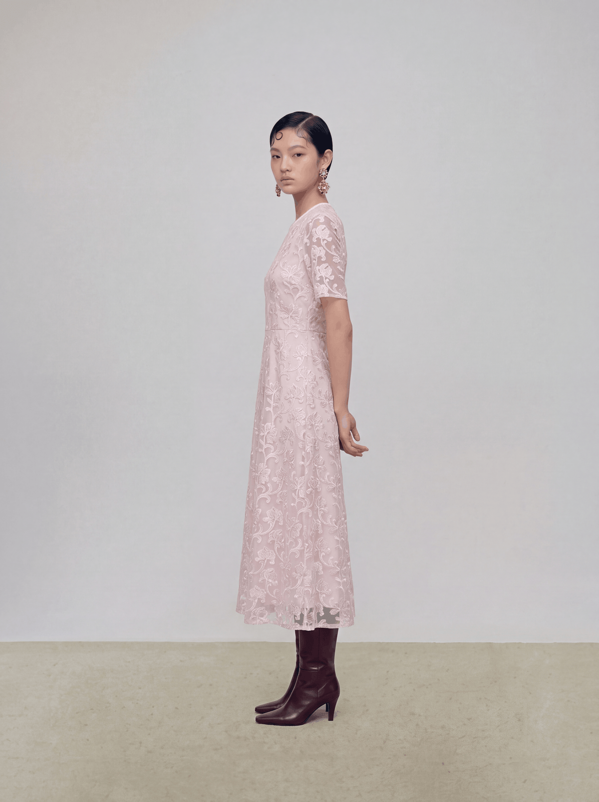 Rosé Dentelle Étoilé Dress