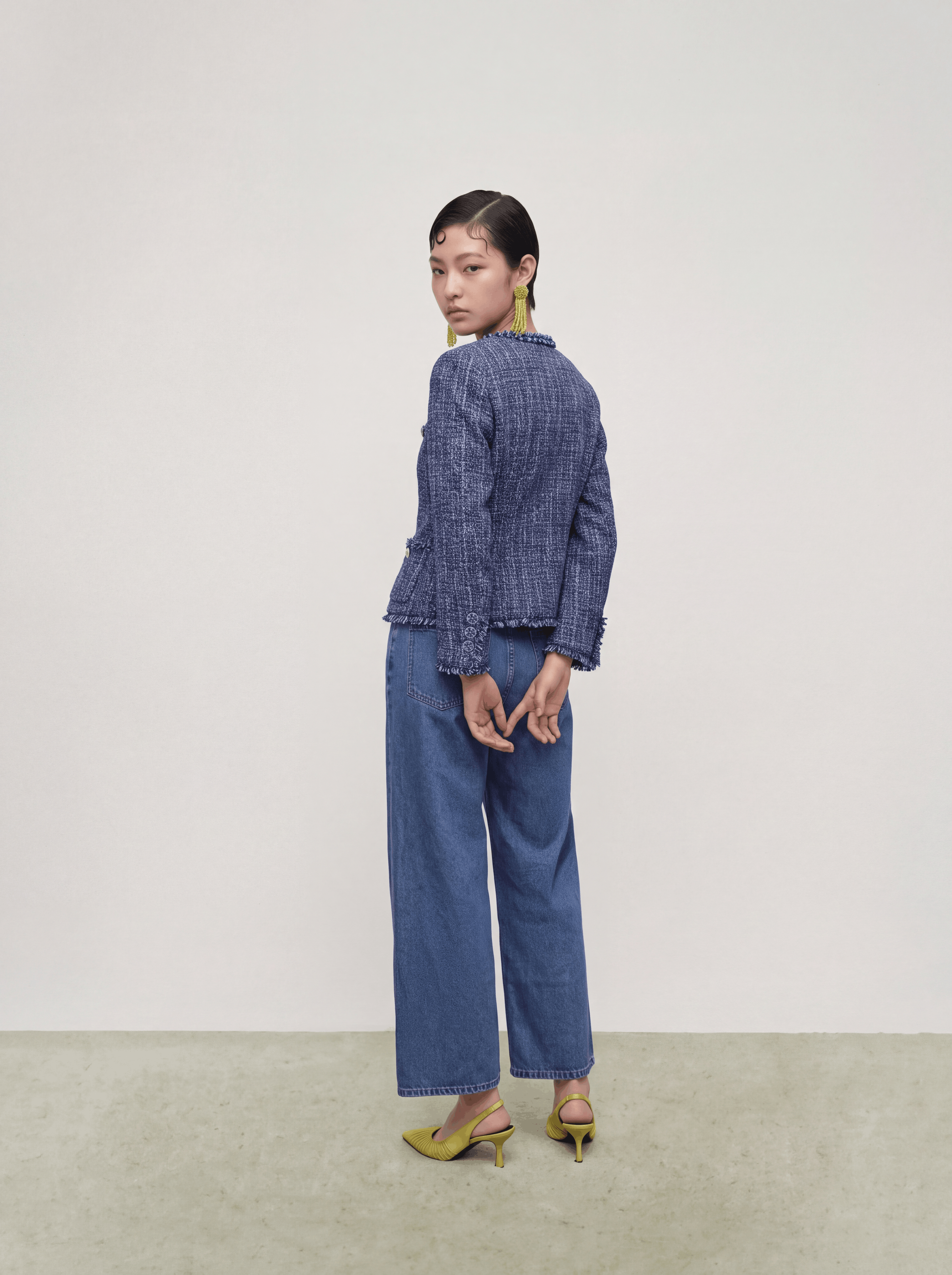 Blue Tweed Bijou Jacket