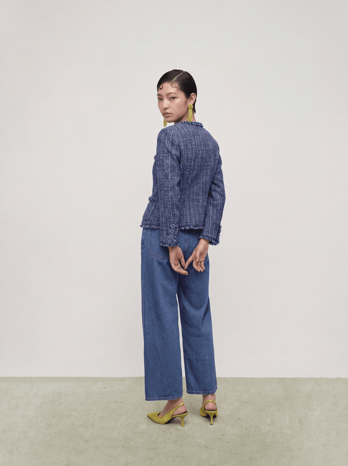 Blue Tweed Bijou Jacket