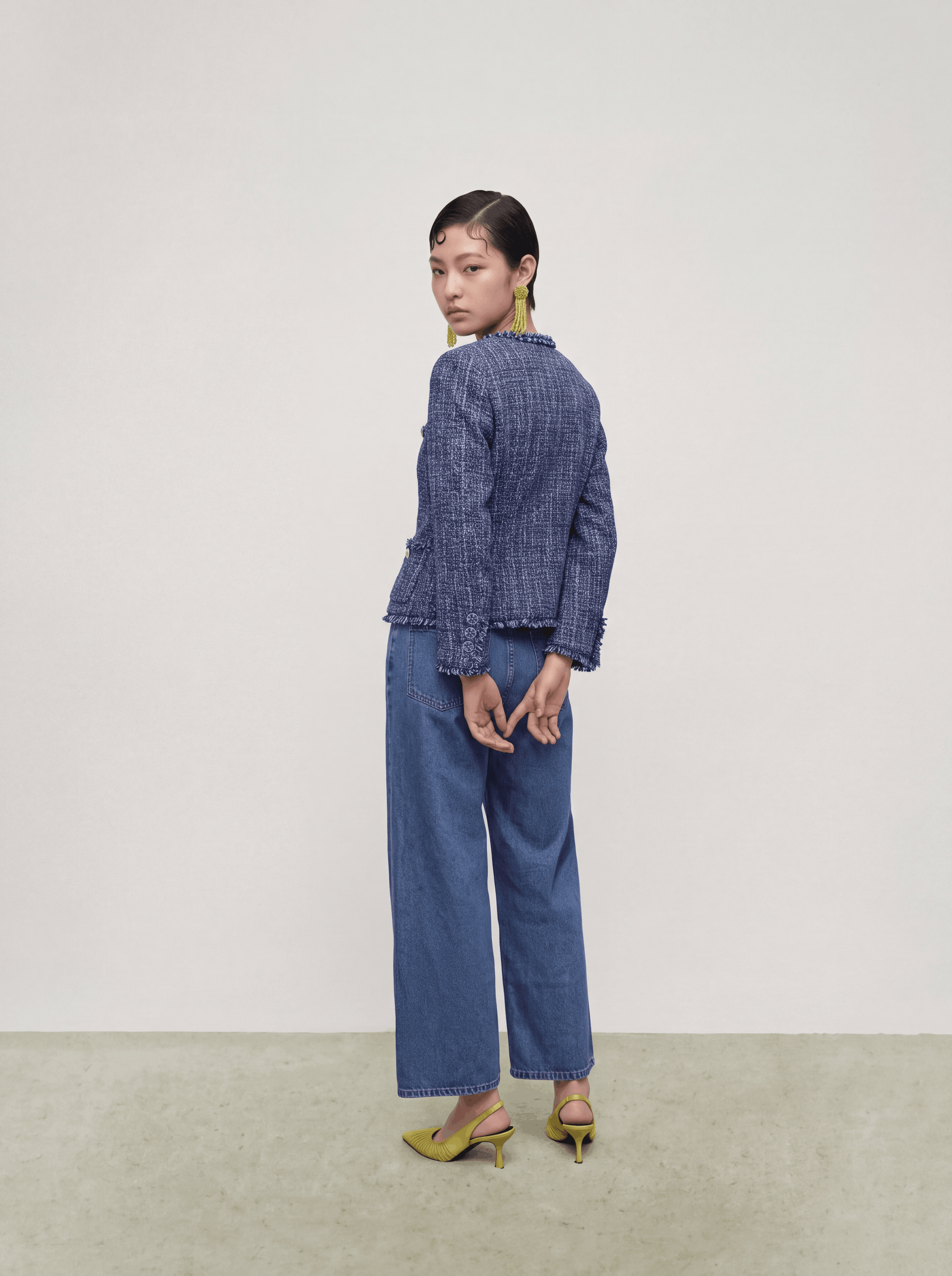 Blue Tweed Bijou Jacket