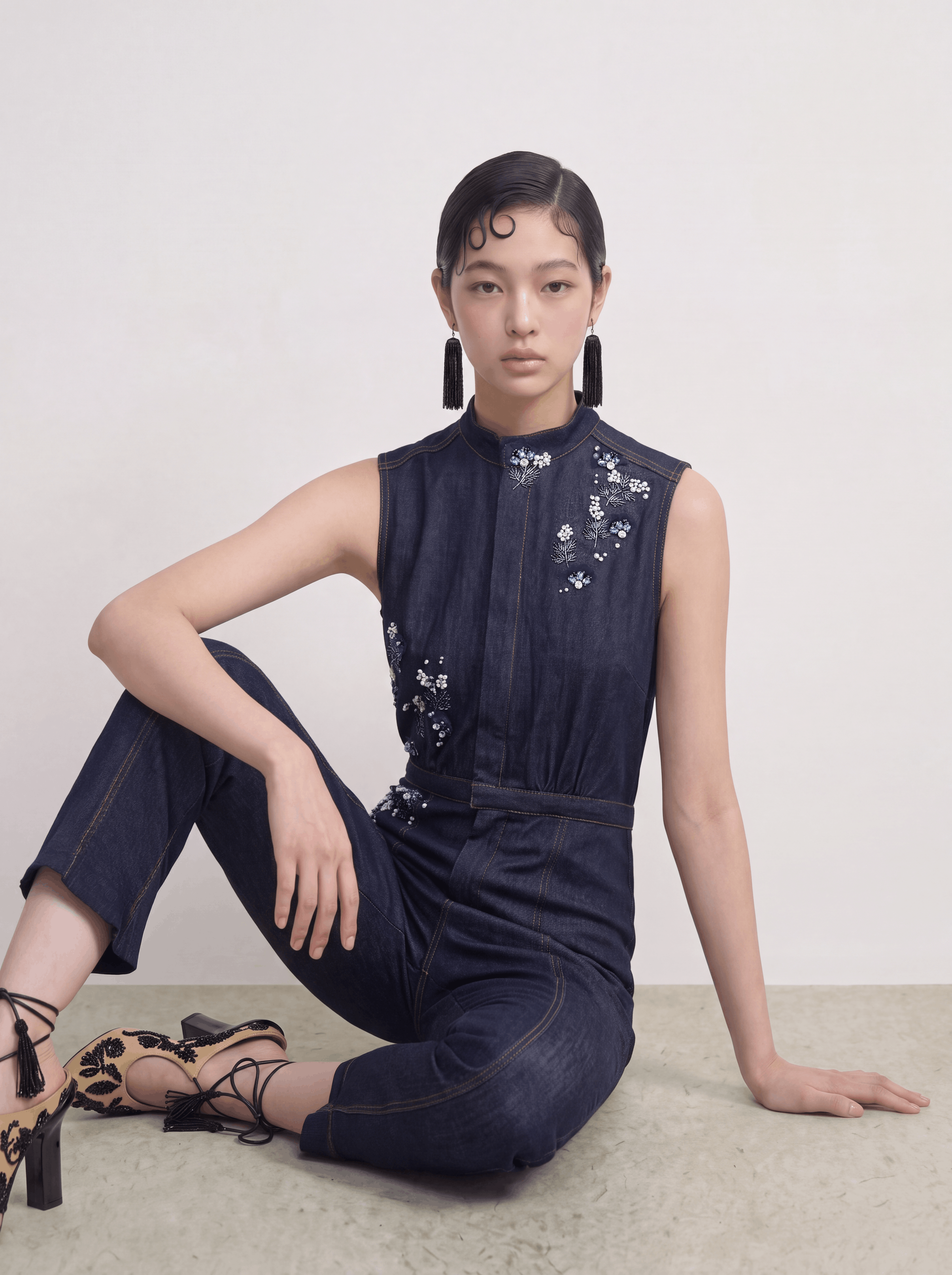 Indigo Florale Fusion Jumpsuit