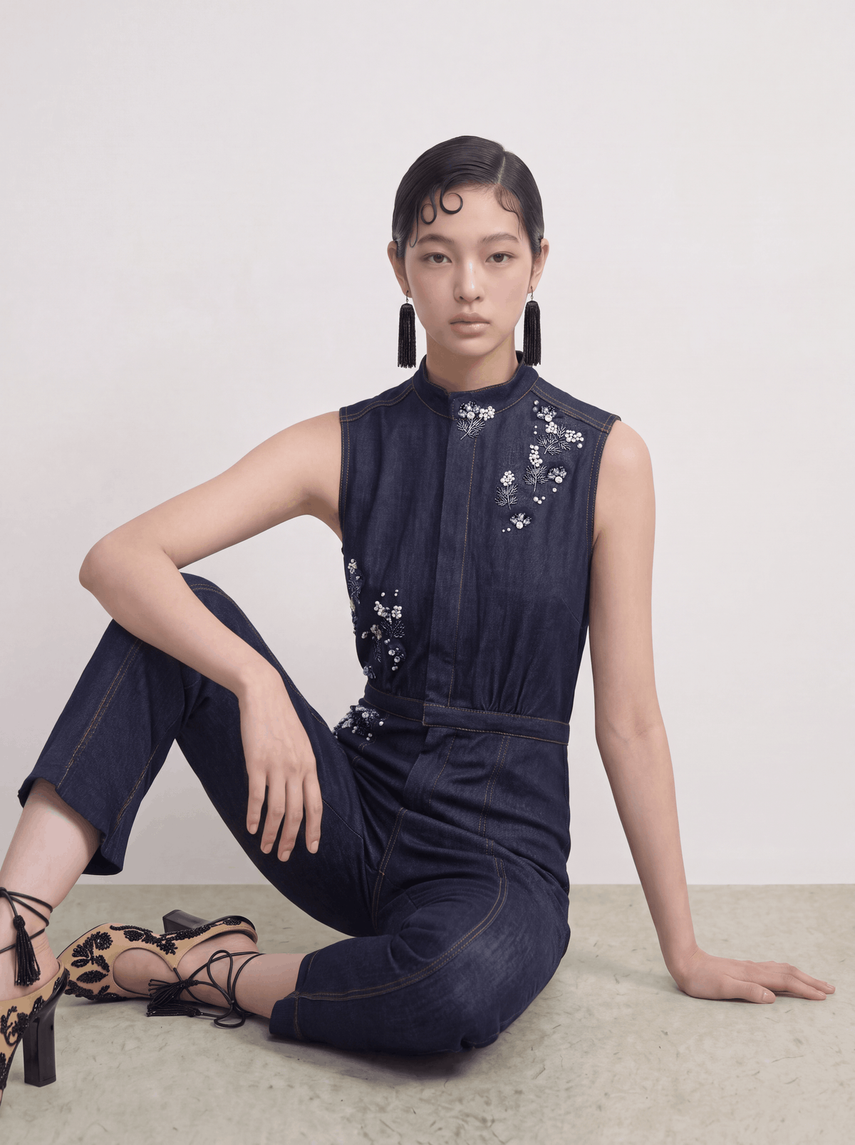Indigo Florale Fusion Jumpsuit