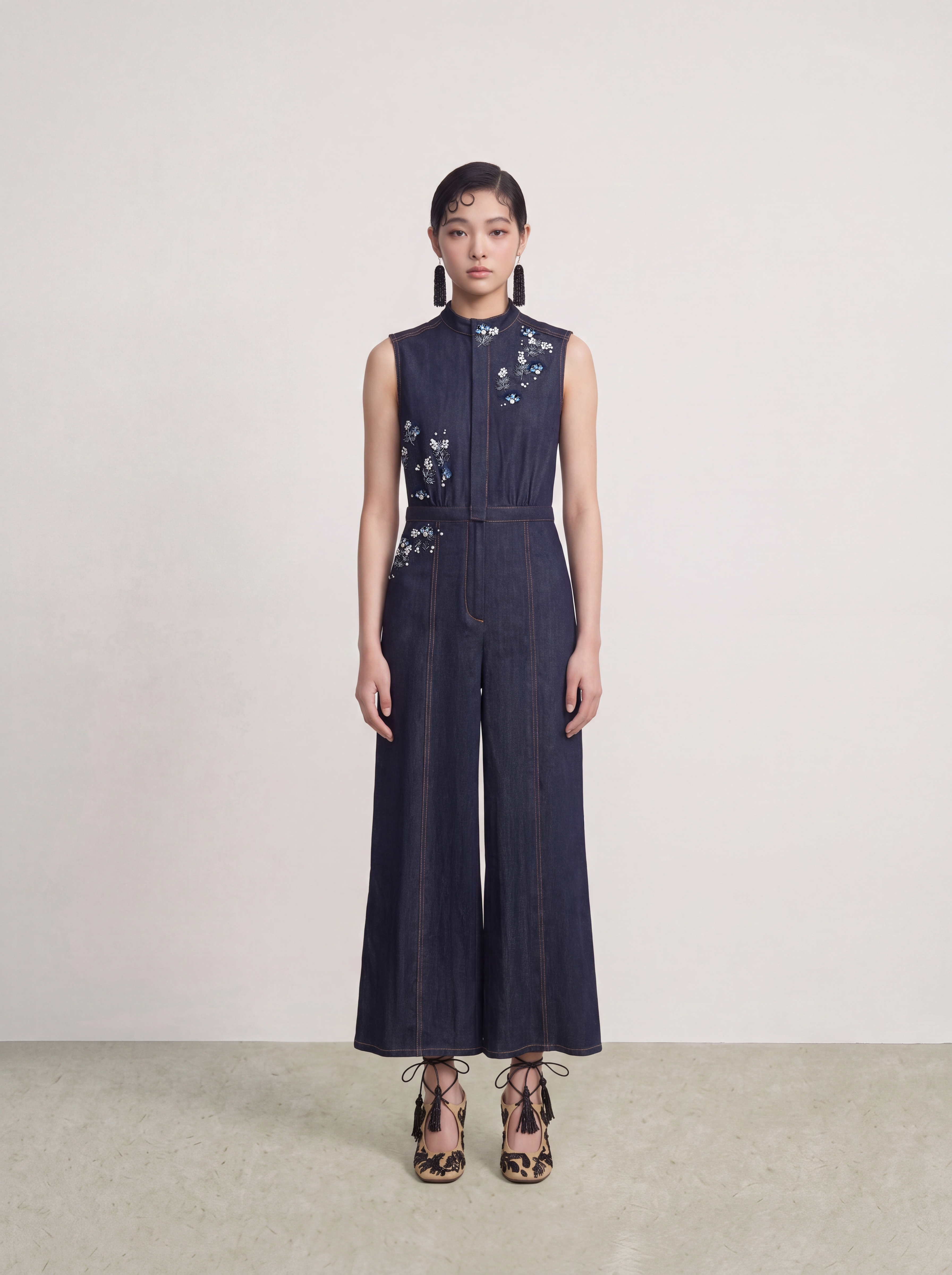 Indigo Florale Fusion Jumpsuit