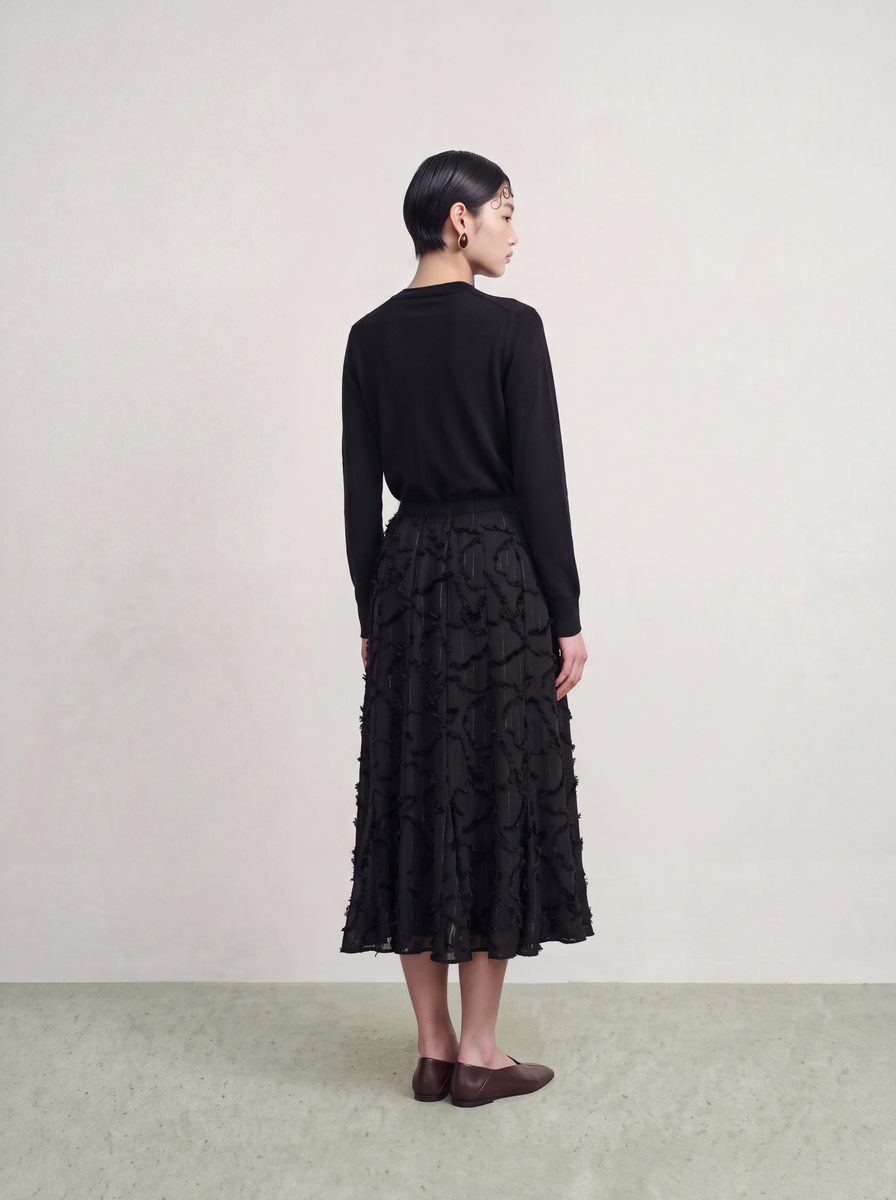 Noir Dentelle Arabesque Skirt
