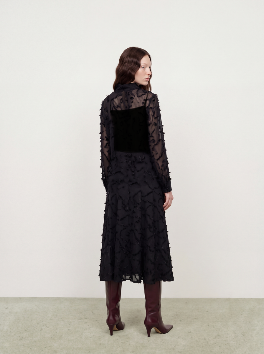 Noir Dentelle Cristal Blouse