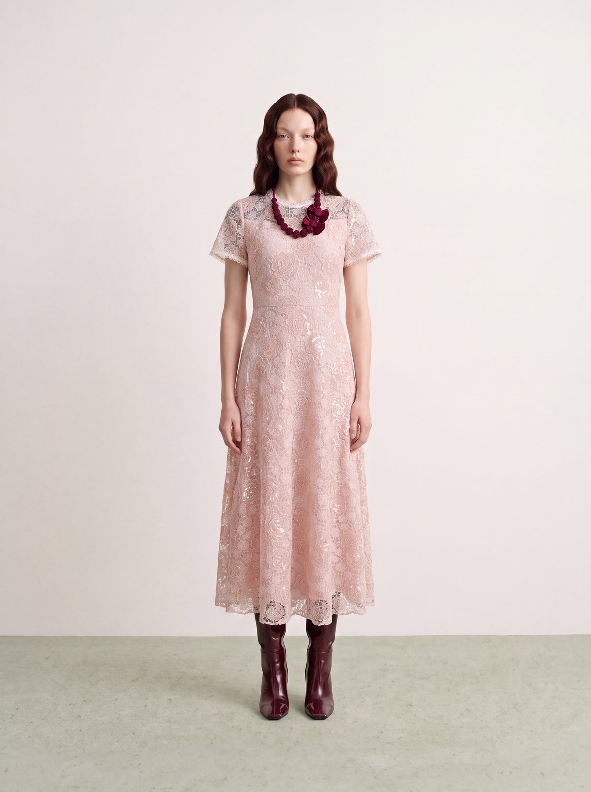 Rosé Florale Rhapsodie Dress
