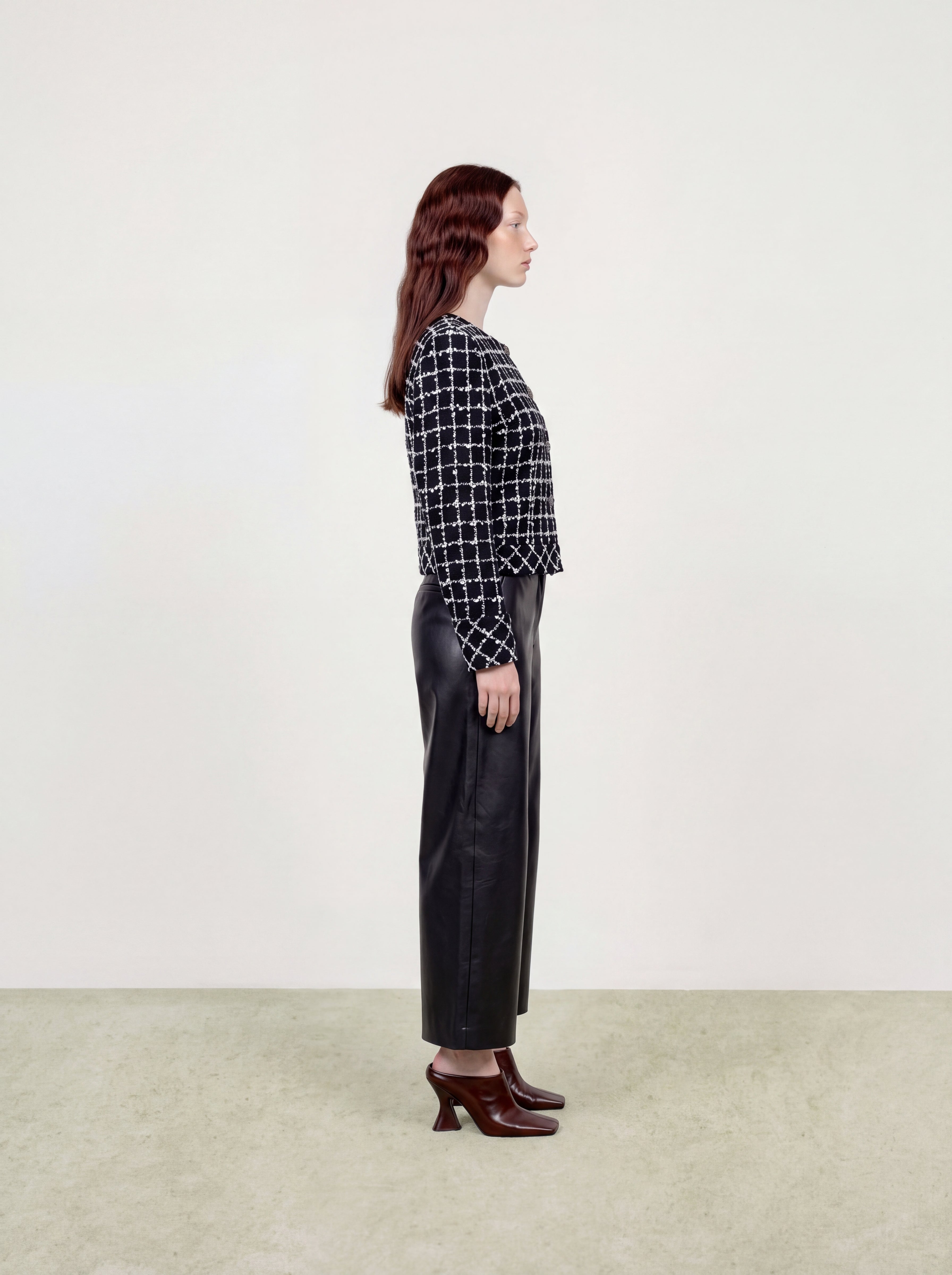Noir Blanc Tweed Carreau Jacket