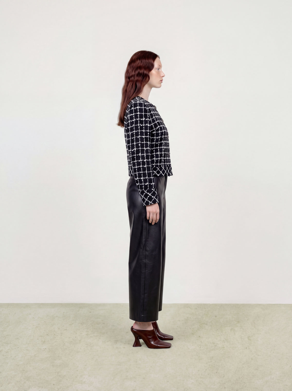 Noir Blanc Tweed Carreau Jacket