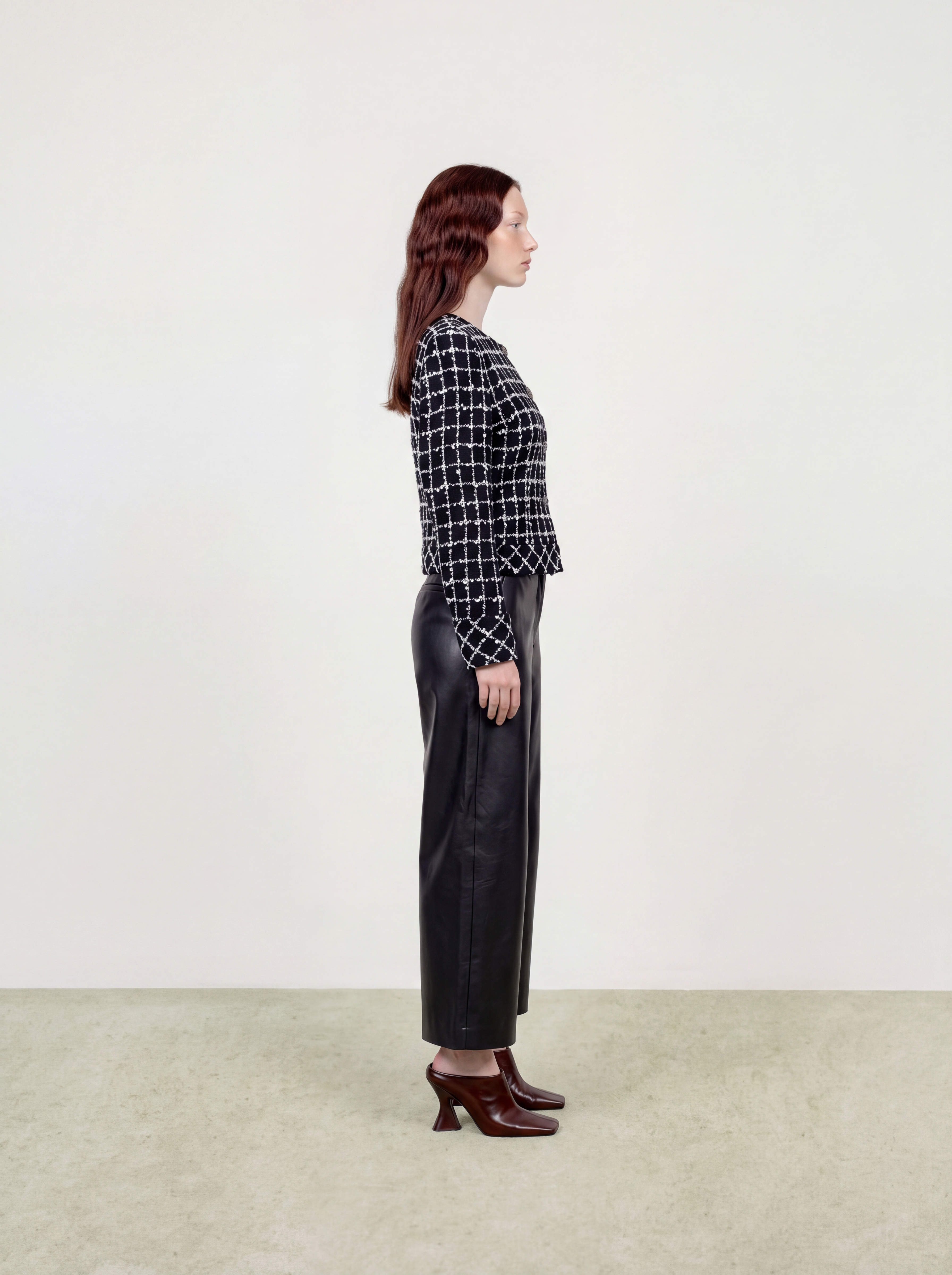 Noir Blanc Tweed Carreau Jacket