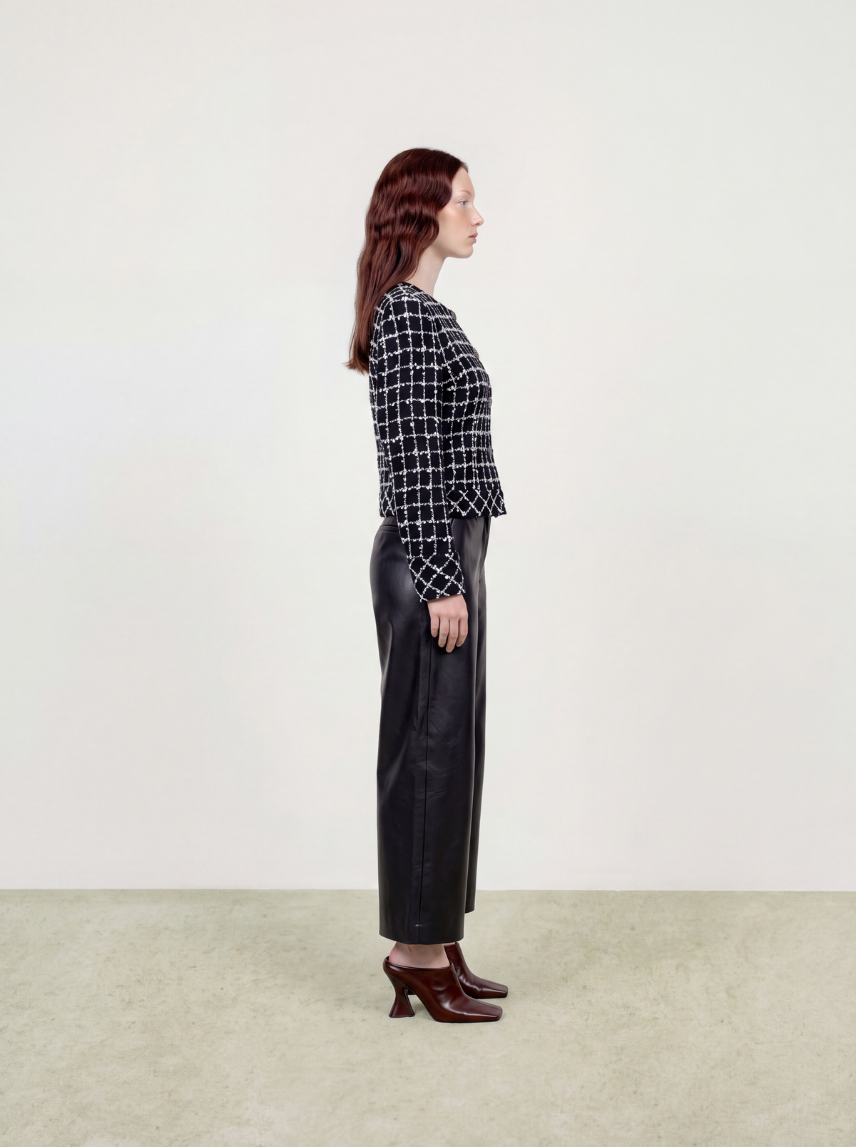 Noir Blanc Tweed Carreau Jacket