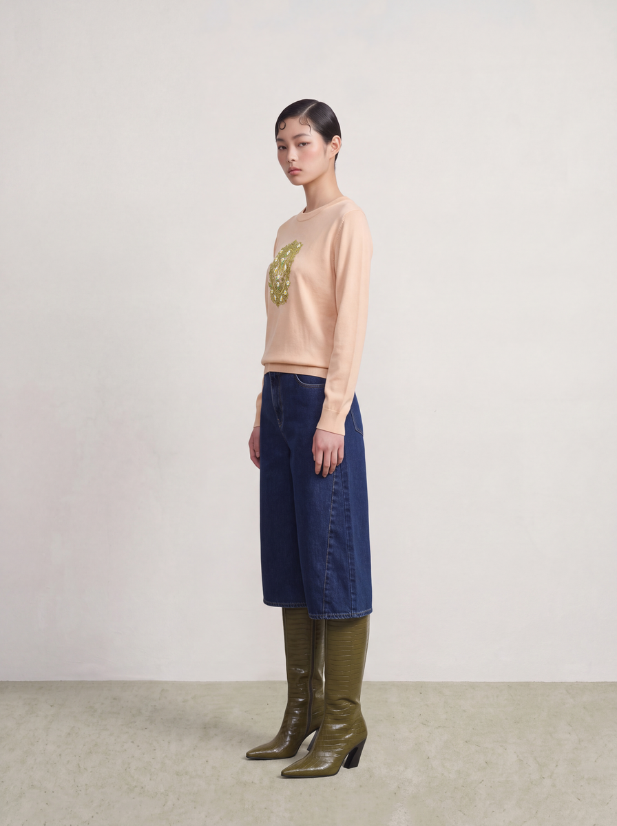 Jardin Héritage Embroidered Knit Sweater