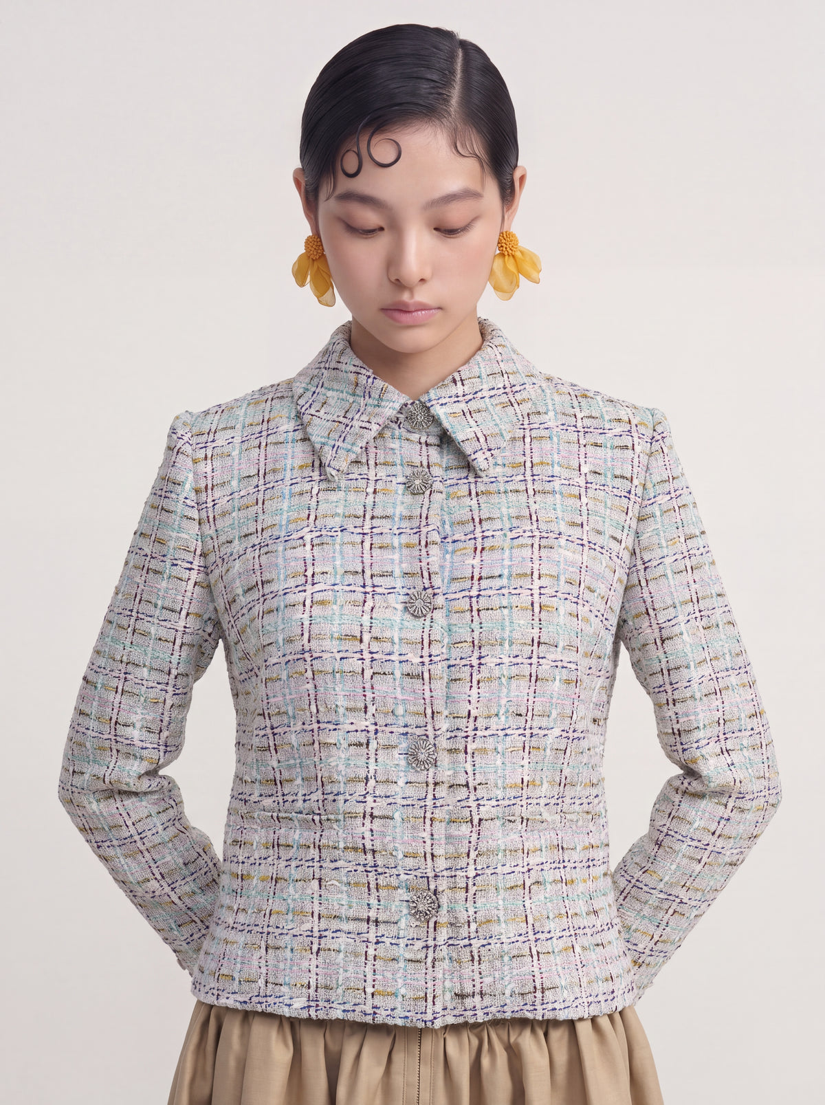 Pastel Tweed Carreau Jacket