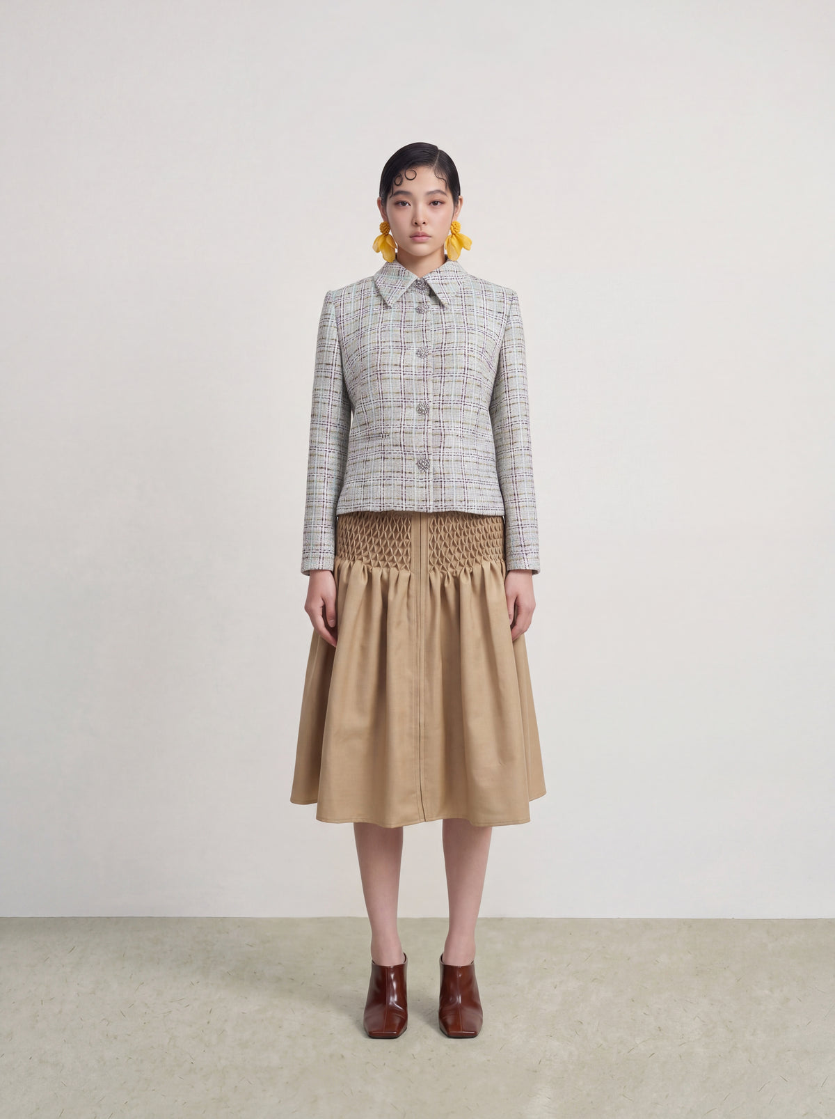 Pastel Tweed Carreau Jacket