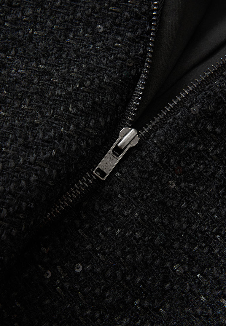 Structured Double-breasted Faux Leather Top