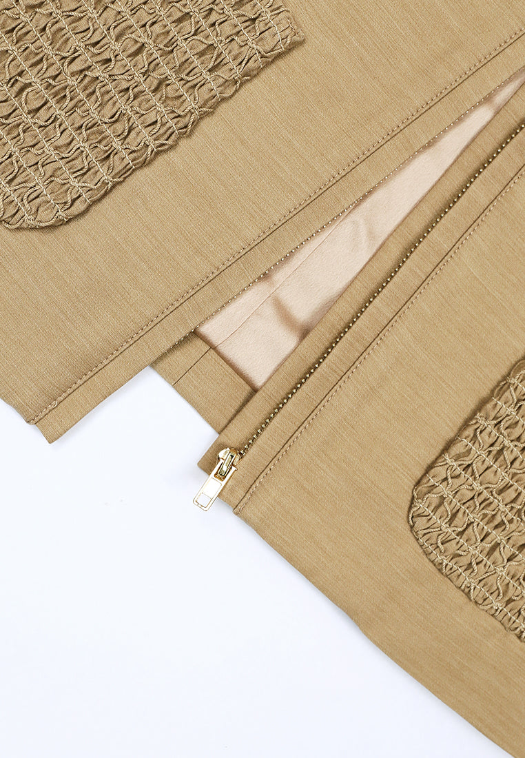 Beige Smock Texture Jacket