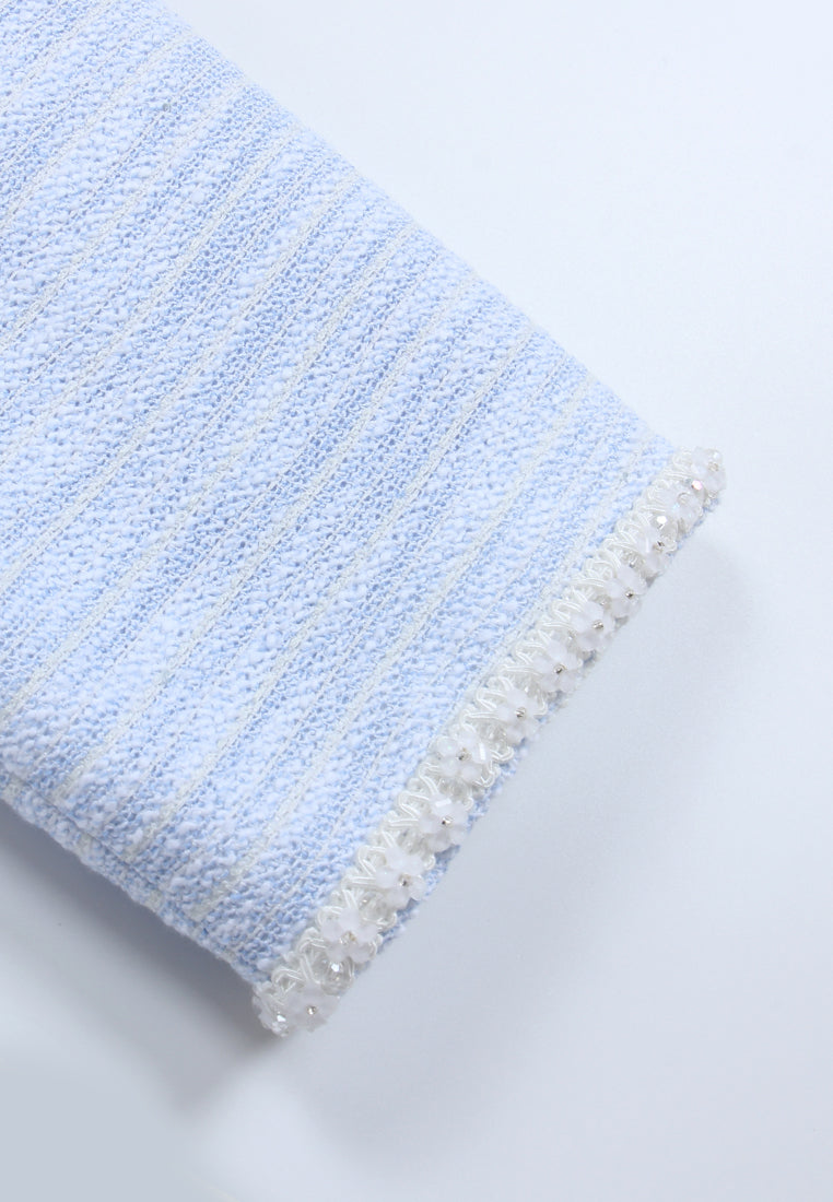 Azure Peony Embellished Jacket