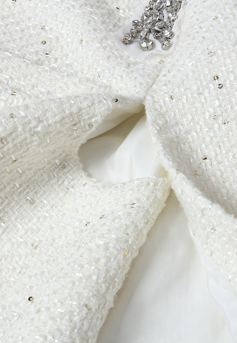 Argenté White Tweed Dress