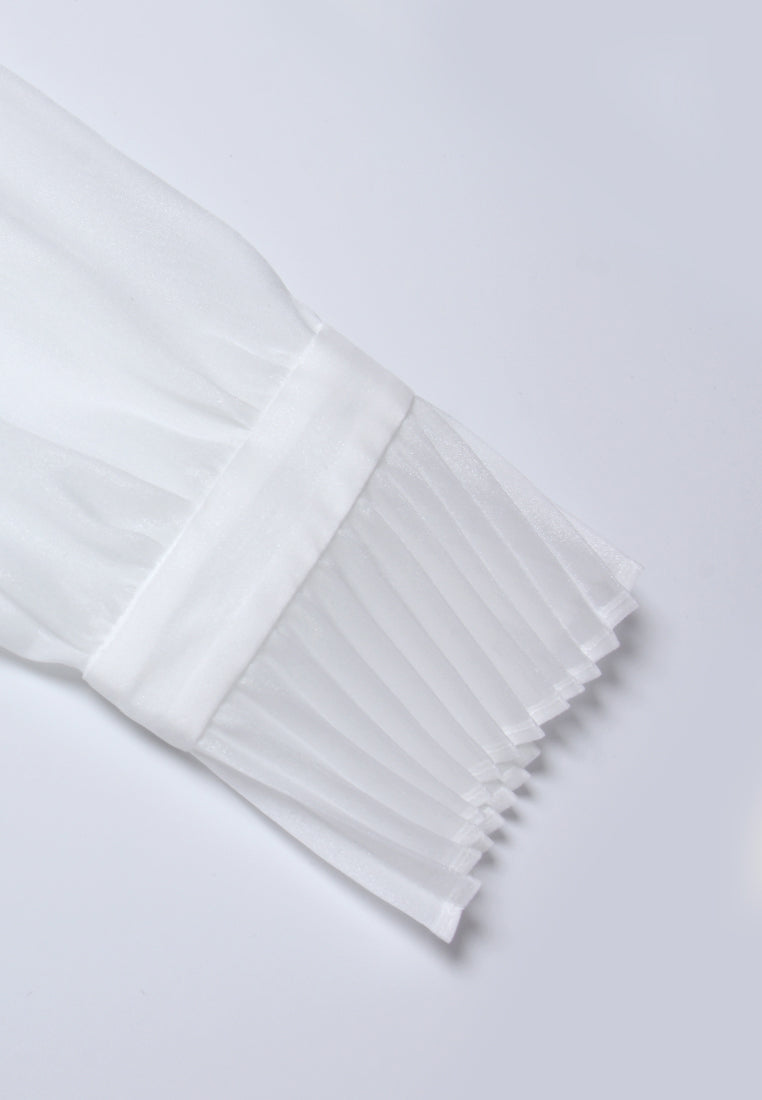 Valeria Pleated Collar Blouse