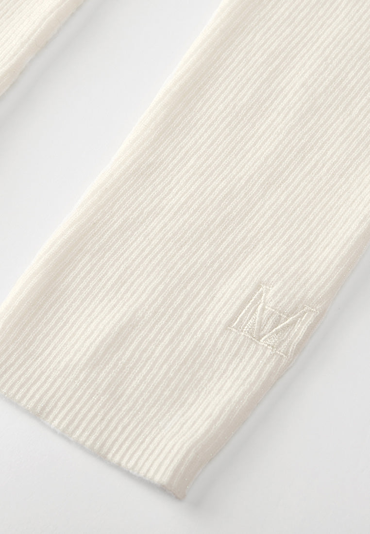 Logo-embroidered Ribbed-knit Crew-neck Top